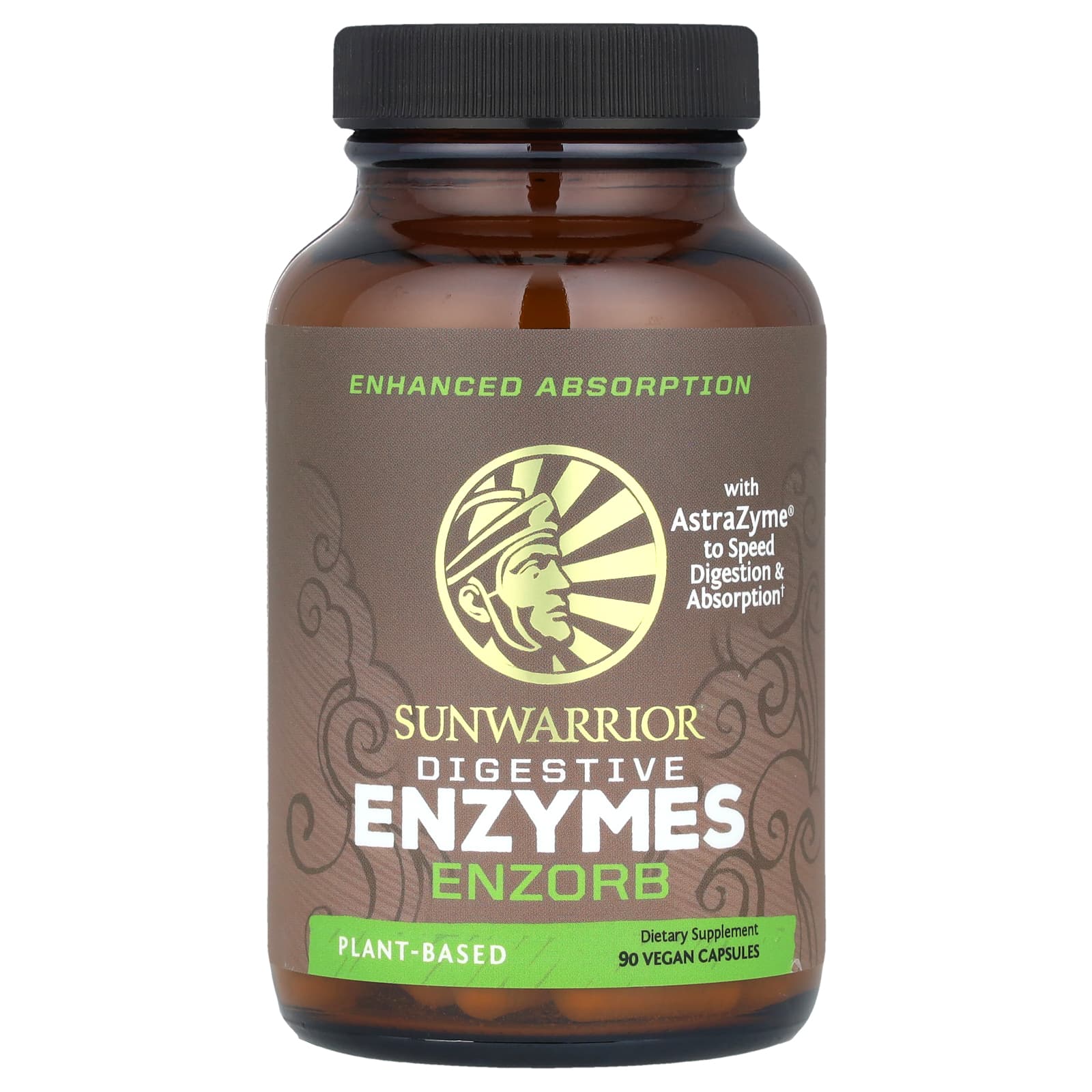 Sunwarrior, Digestive Enzymes, Enzorb, 90 веганских капсул