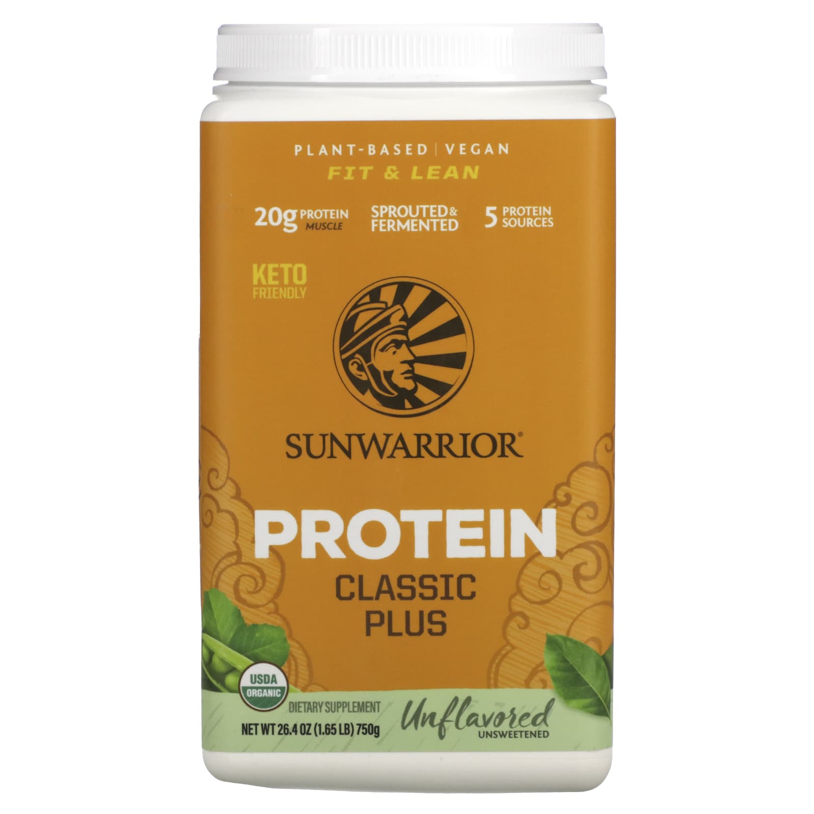 Sunwarrior Protein Classic Plus протеин на растительной основе натуральный 750 г 165 фунта 8790₽