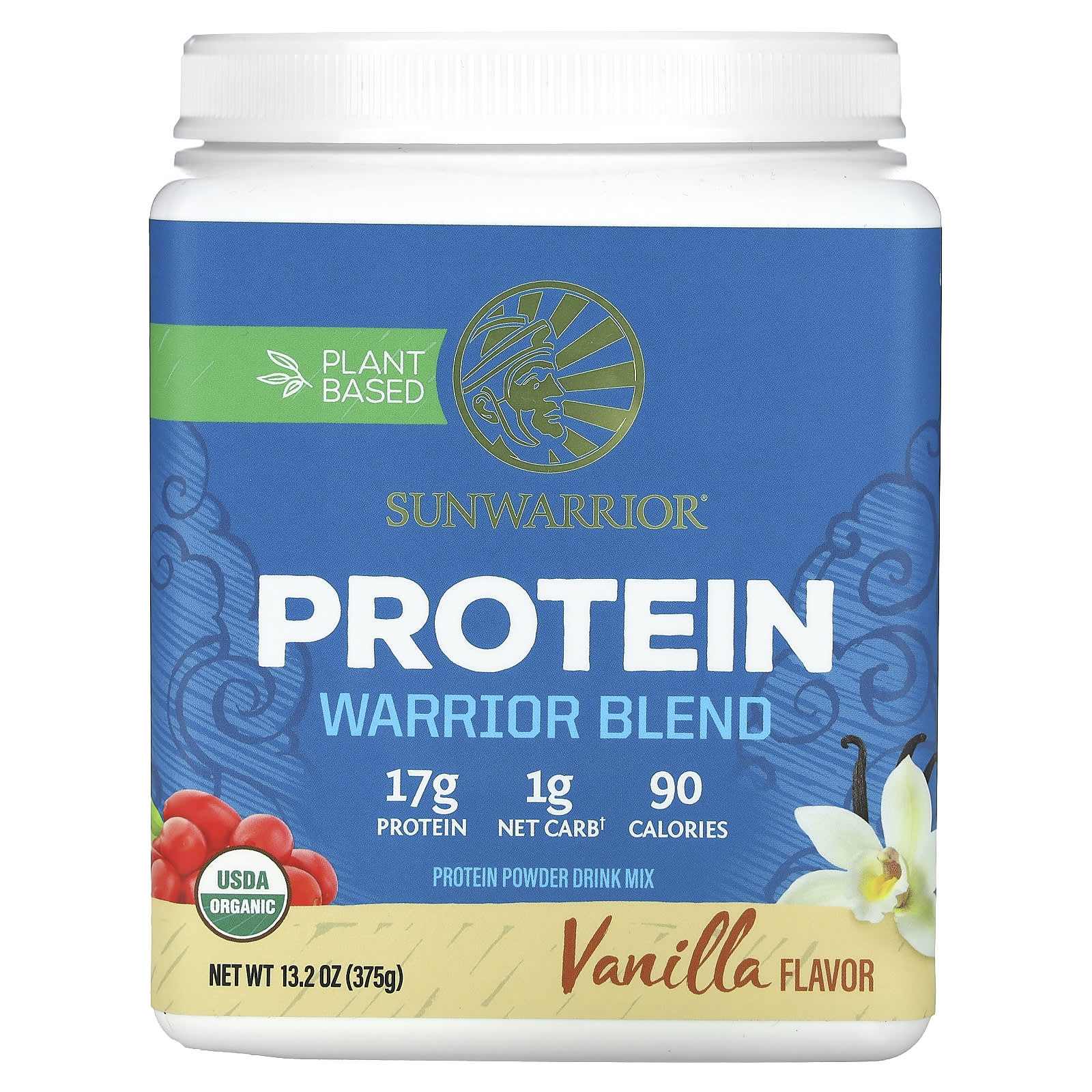 Sunwarrior Warrior Blend Protein ваниль 375 г 132 унции 5290₽