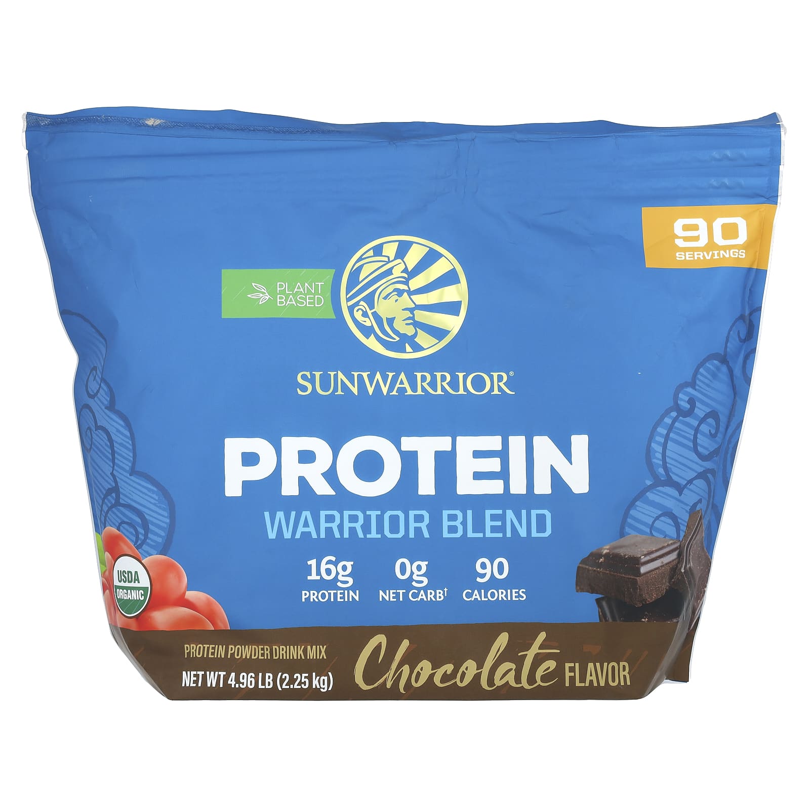 Sunwarrior Warrior Blend протеин шоколад 225 кг 496 фунта 17290₽