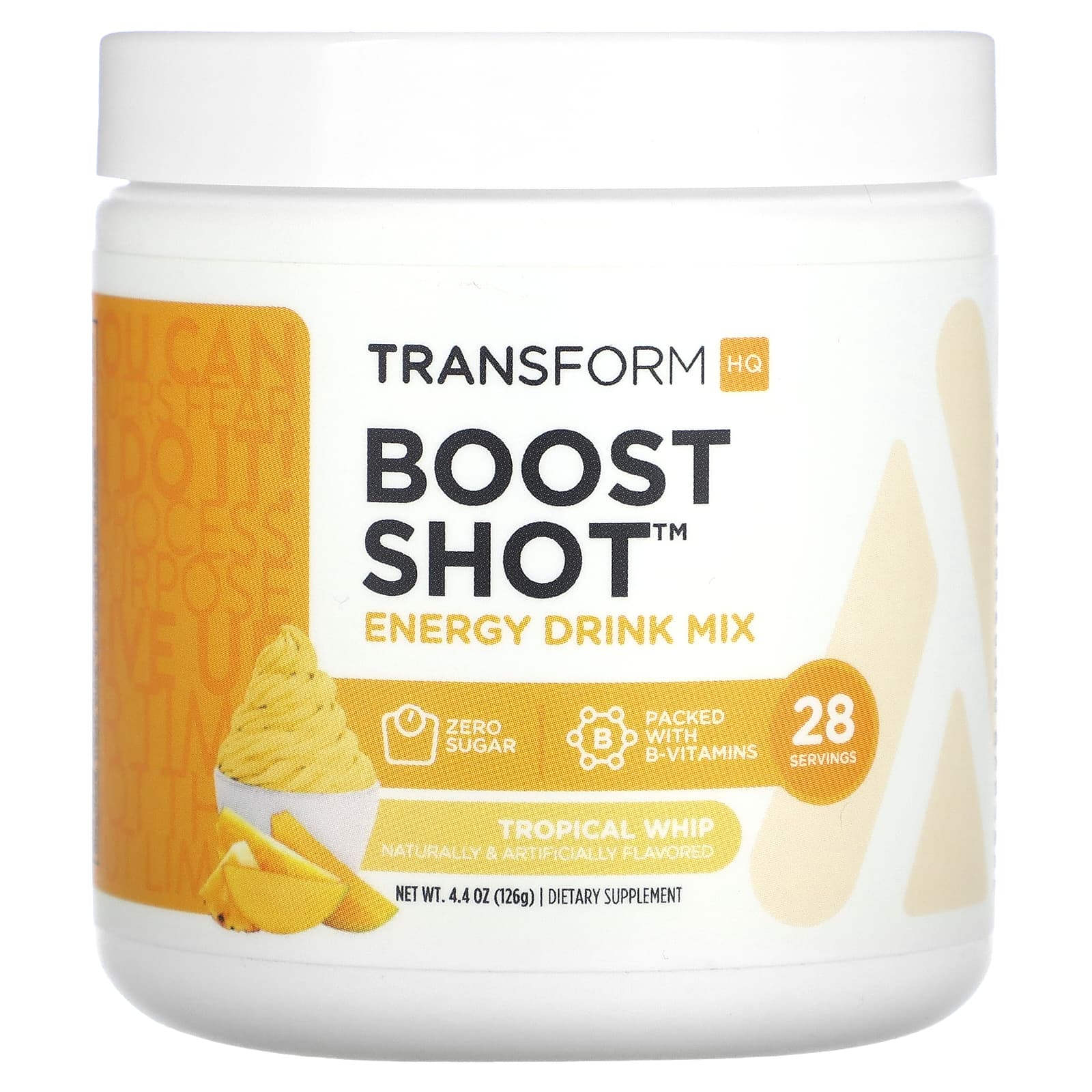 TransformHQ, Boost Shot, смесь для энергетического напитка, тропические фрукты, 126 г (4,4 унции)