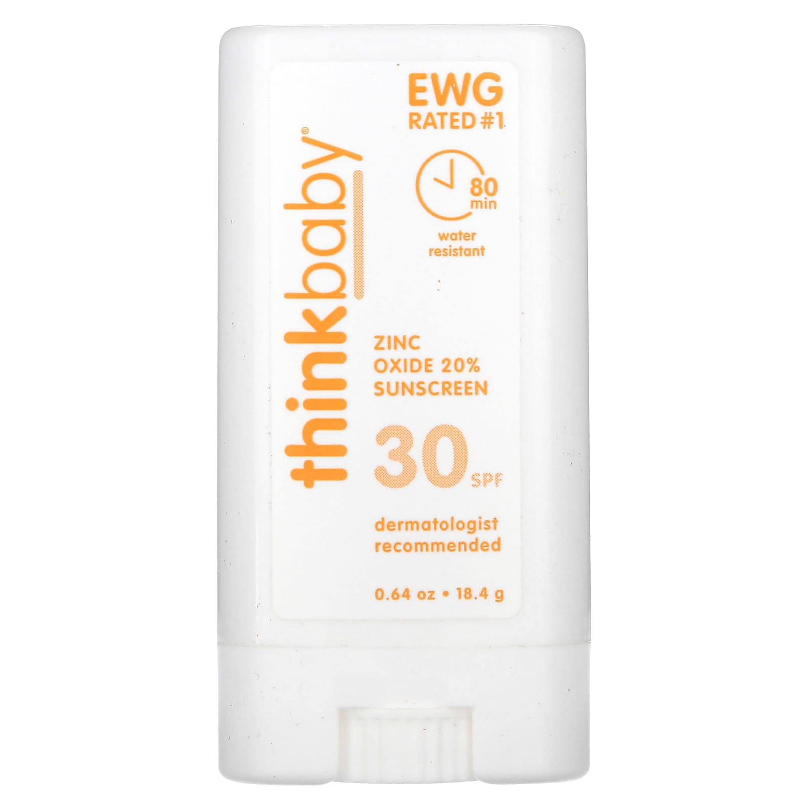 think, Thinkbaby, солнцезащитное средство в виде стика, SPF 30, 18,4 г (0,64 унции)