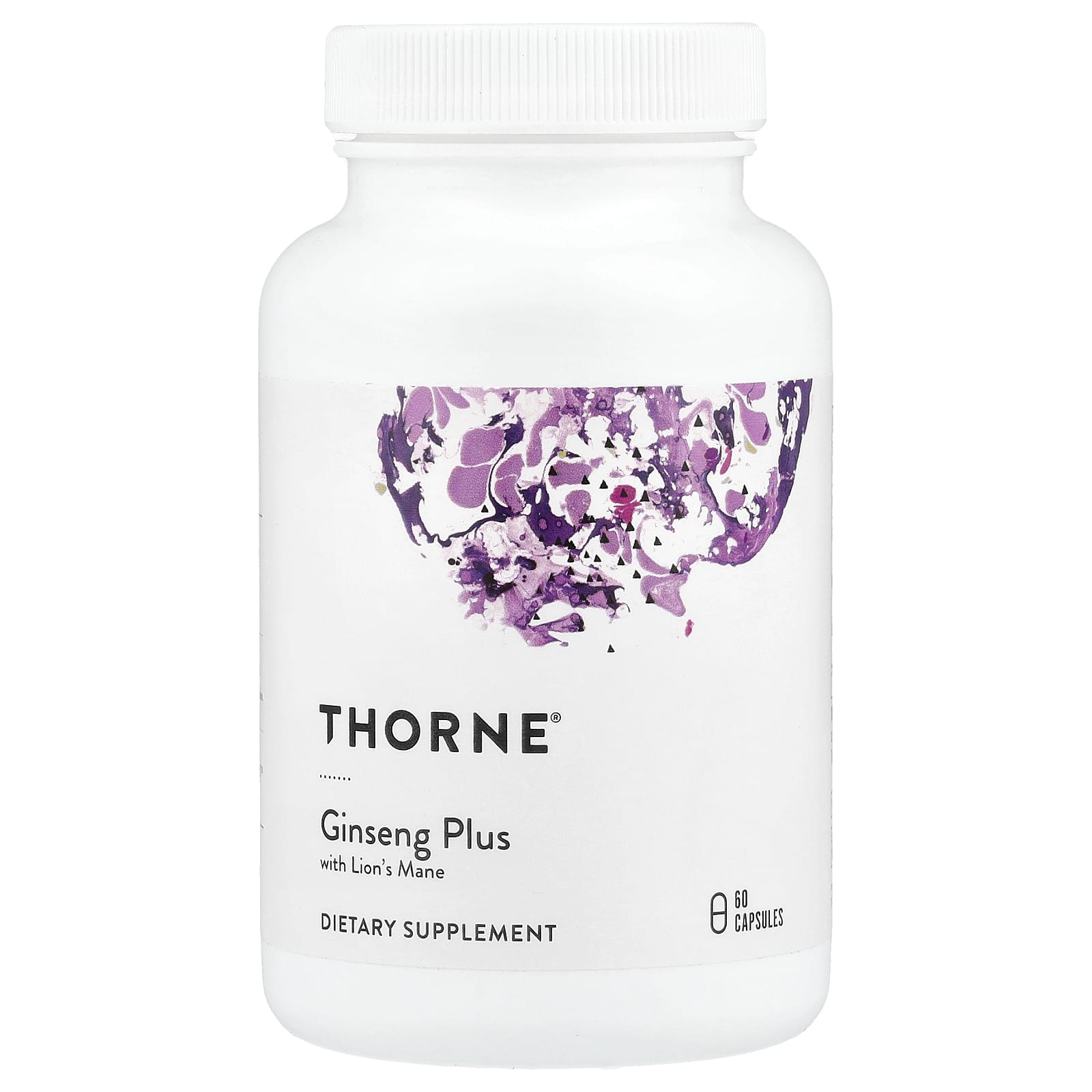 Thorne, Ginseng Plus с львиной гривой, 60 капсул