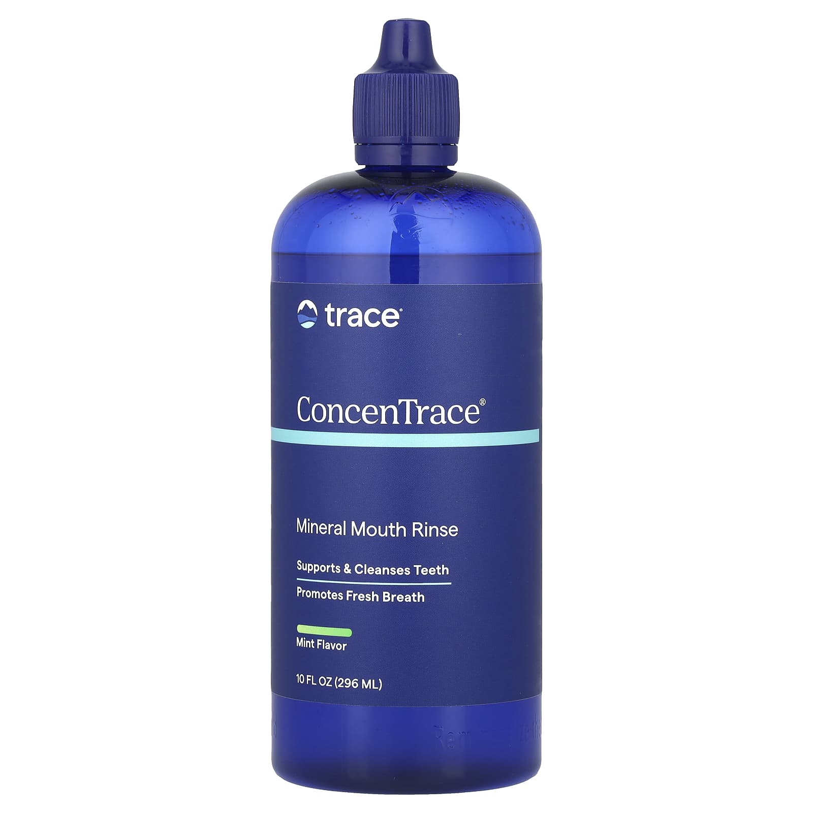 Trace Minerals ®, минеральный ополаскиватель для полости рта ConcenTrace, мята, 473 мл (16 жидк. унций)