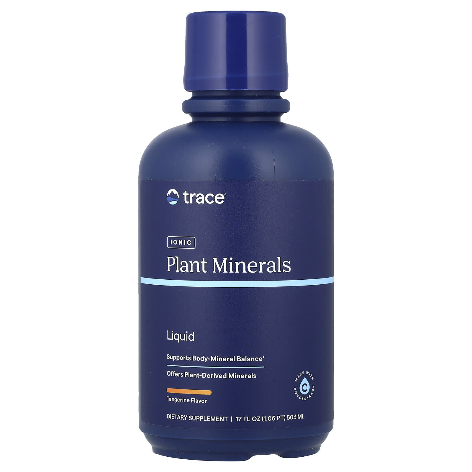 Trace Minerals ®, ионные минералы растительного происхождения, натуральный вкус мандарина, 503 мл (17 жидк. унций)