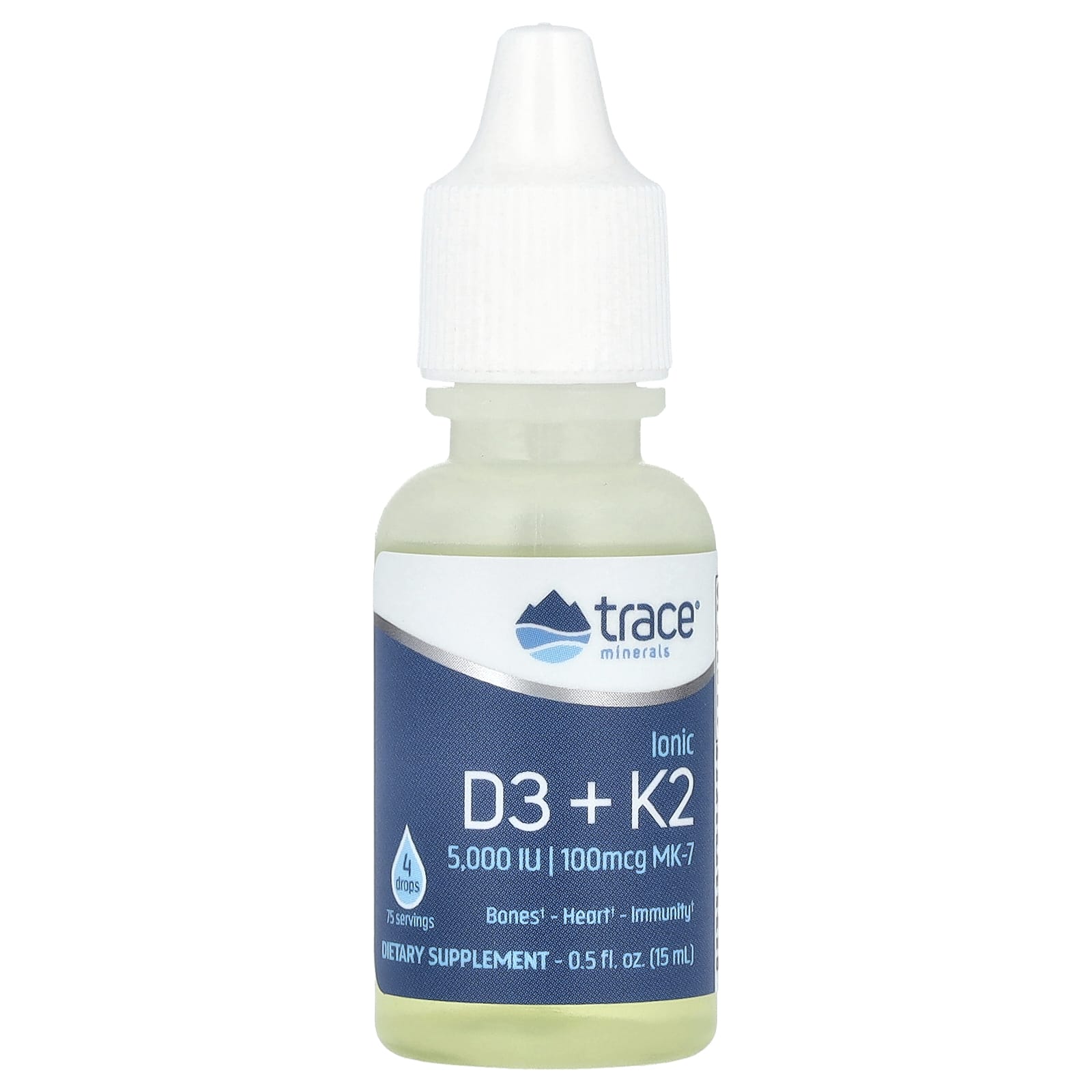 Trace Minerals ®, Ионные D3 + K2, 15 мл (0,5 жидк. Унции)