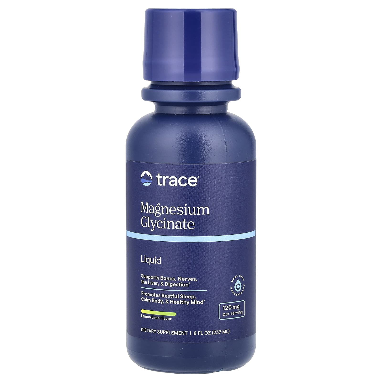 Trace Minerals ®, Liquid, глицинат магния, со вкусом лимона, 237 мл (8 жидк. унций)