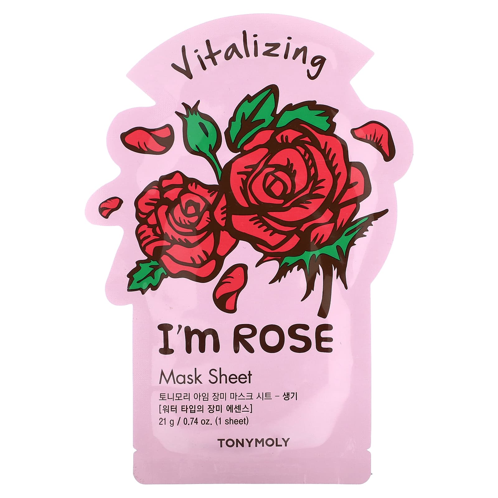 TonyMoly, I'm Rose, Vitalizing Beauty Mask, тканевая маска, 1 шт., 21 г (0,74 унции)