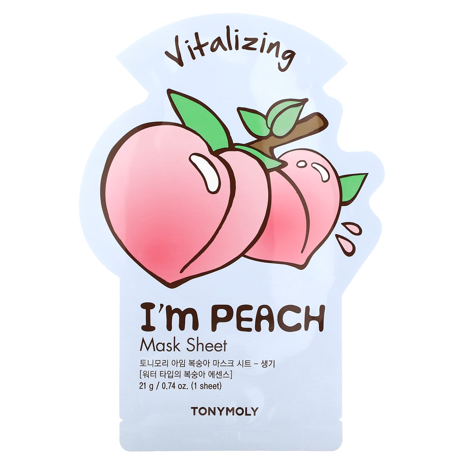 TonyMoly, I'm Peach, тканевая маска для восстановления, 1 шт., 21 г (0,74 унции)