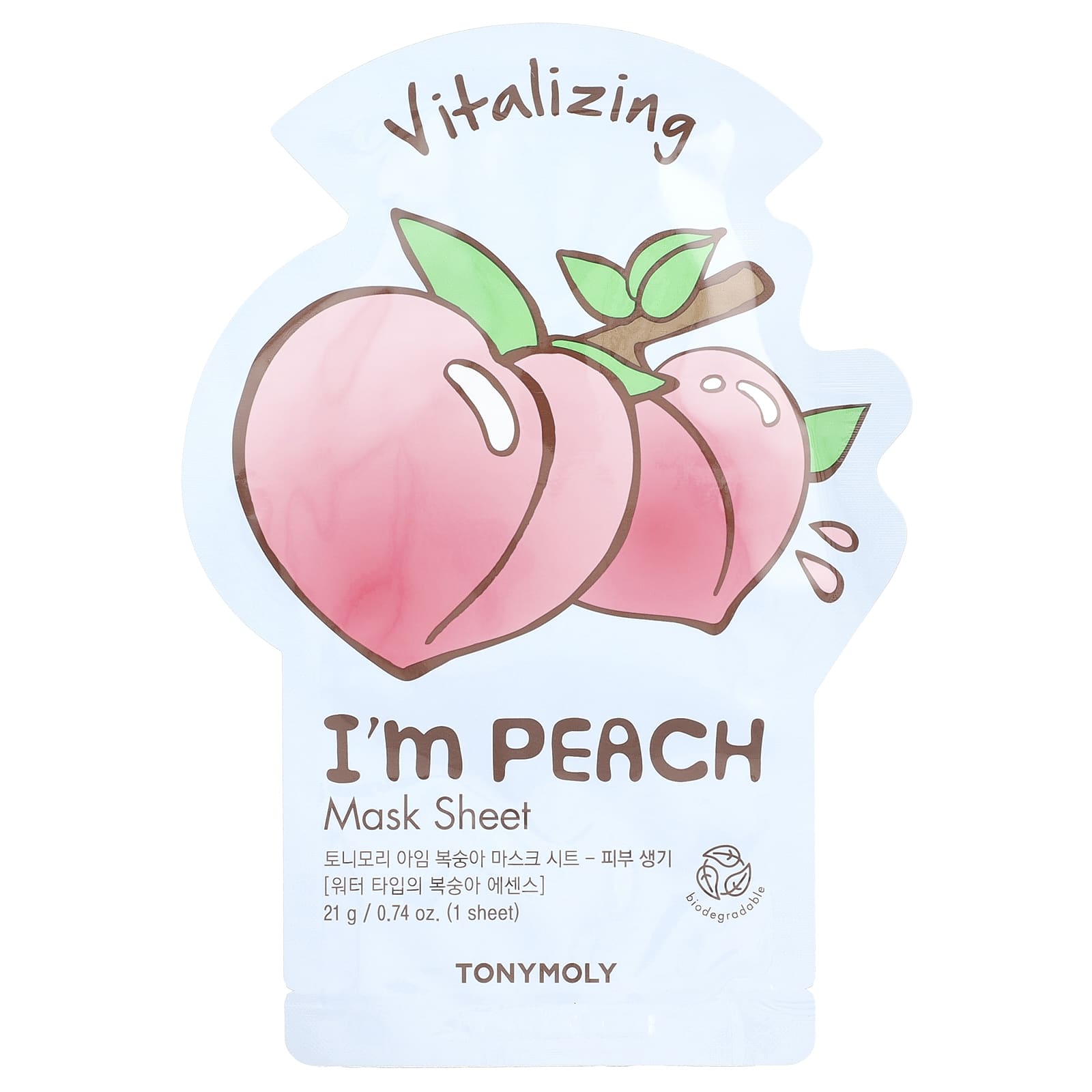 TonyMoly Im Peach тканевая маска для восстановления 1 шт 21 г 074 унции 1390₽