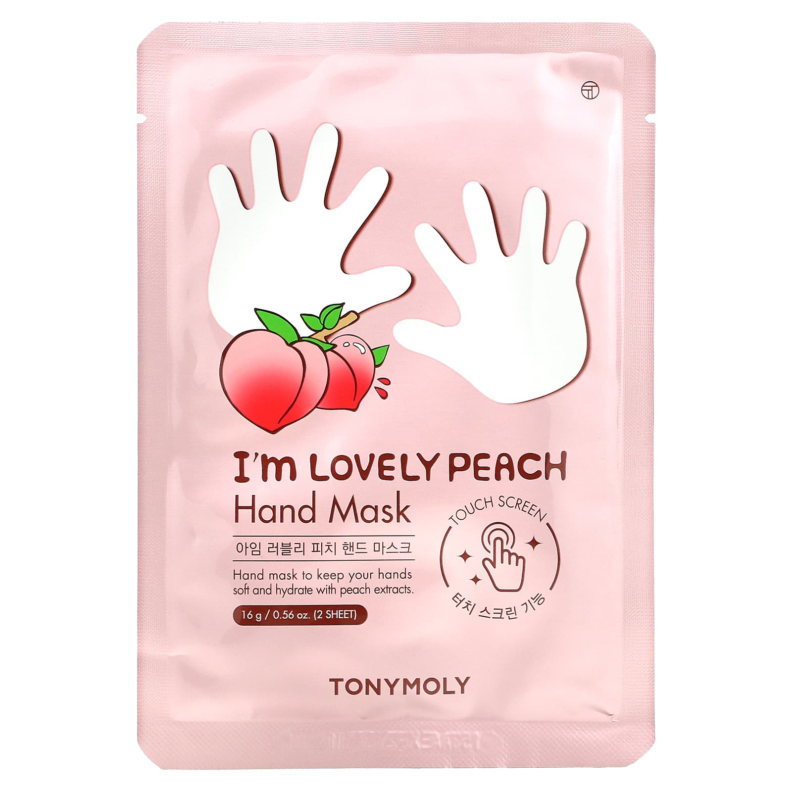 TonyMoly, I'm Lovely Peach, маска для рук, 1 пара, 16 г (0,56 унции)