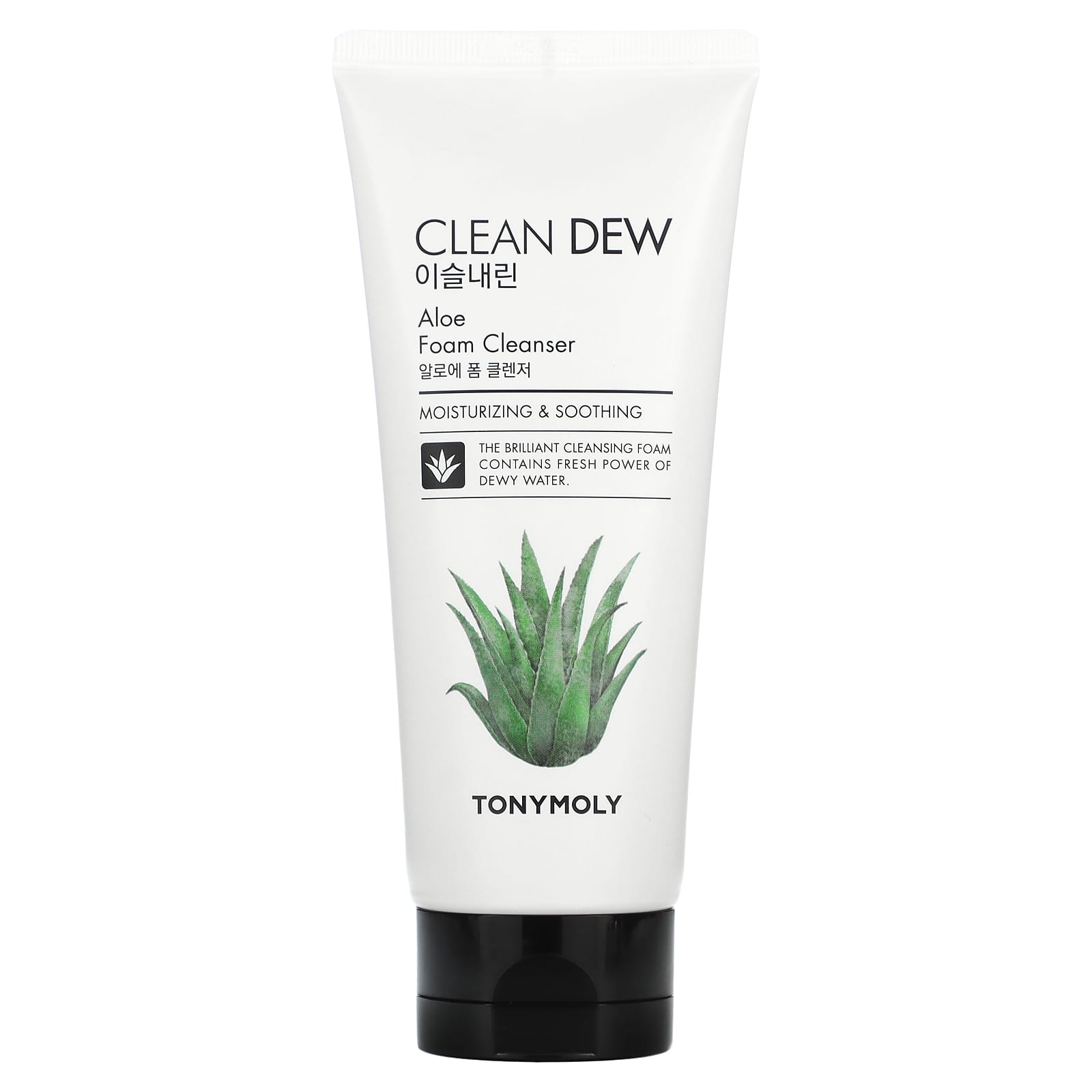 TonyMoly, Clean Dew, очищающая пенка с алоэ, 180 мл