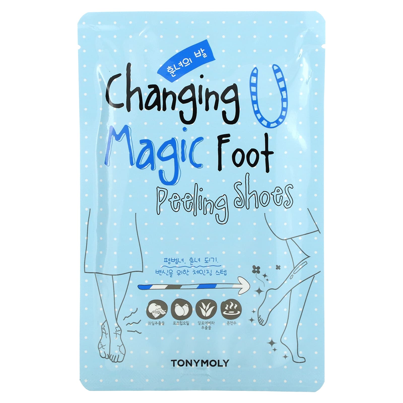 TonyMoly, Changing U, Обувь для пилинга Magic Foot, 1 пара, 0,60 унции (17 г) каждая