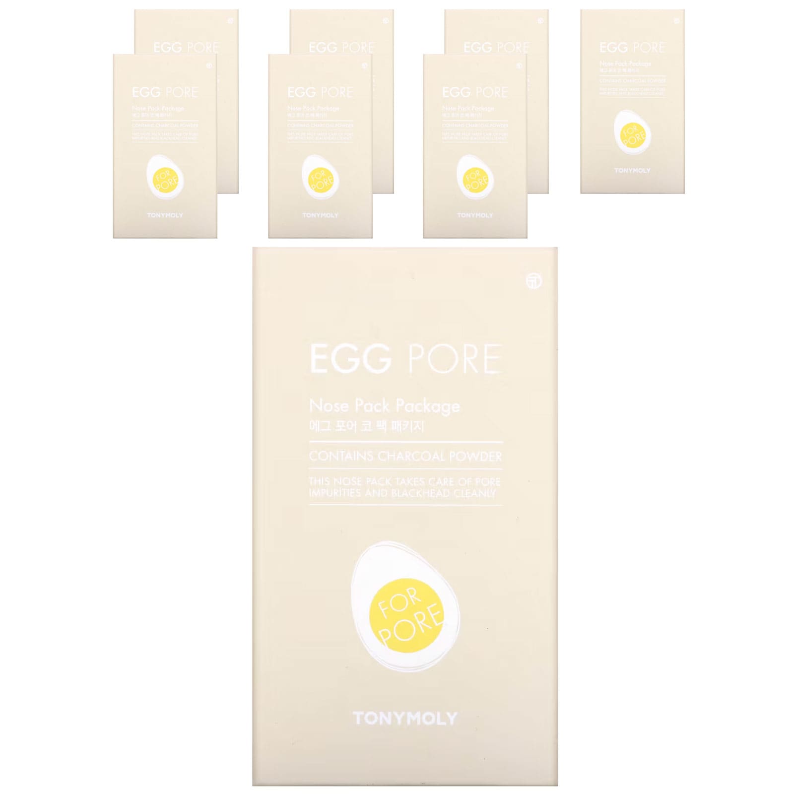 TonyMoly, Egg Pore, пакетик для носа, 7 пакетиков