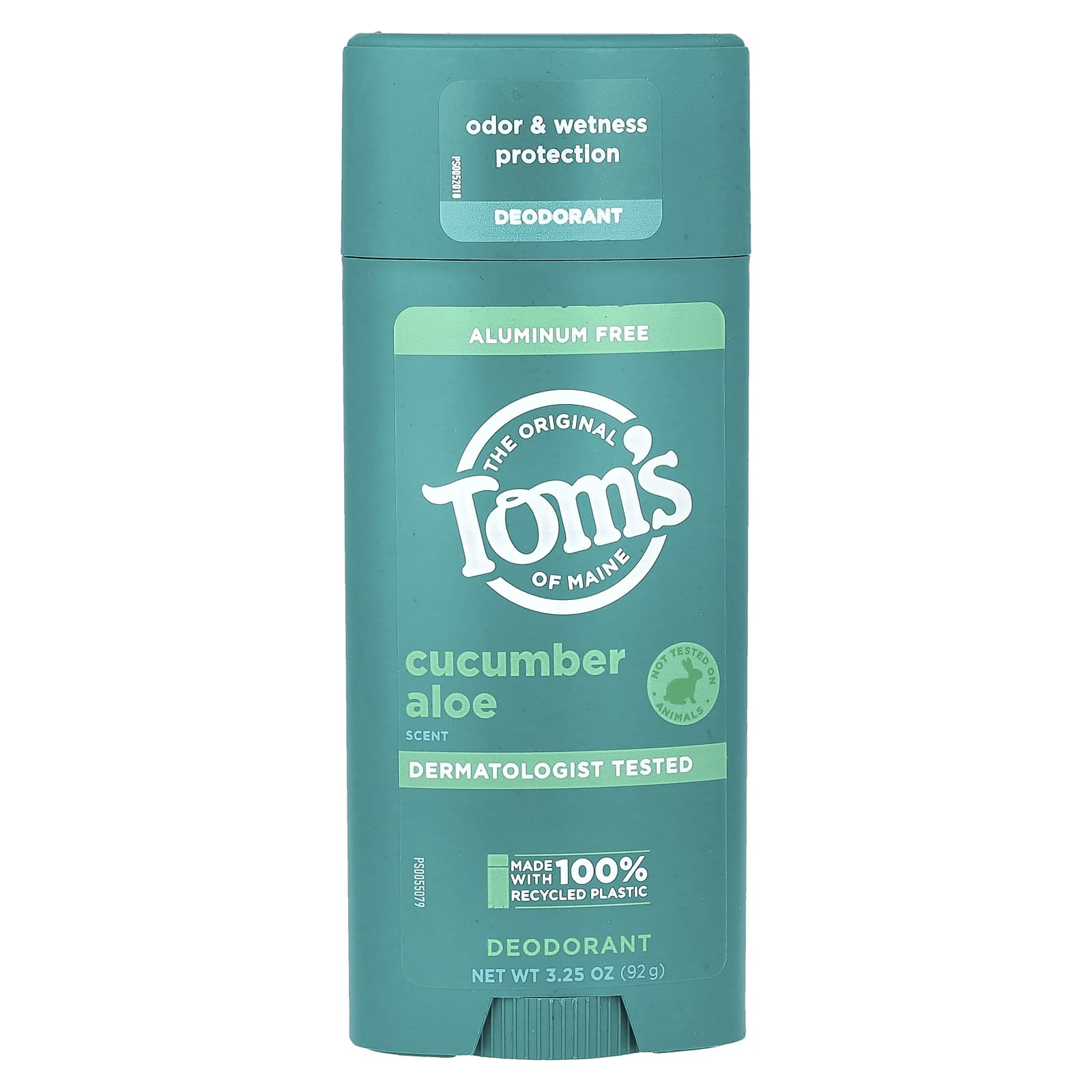 Tom's of Maine, дезодорант без алюминия, огурец и алоэ, 92 г (3,25 унции)