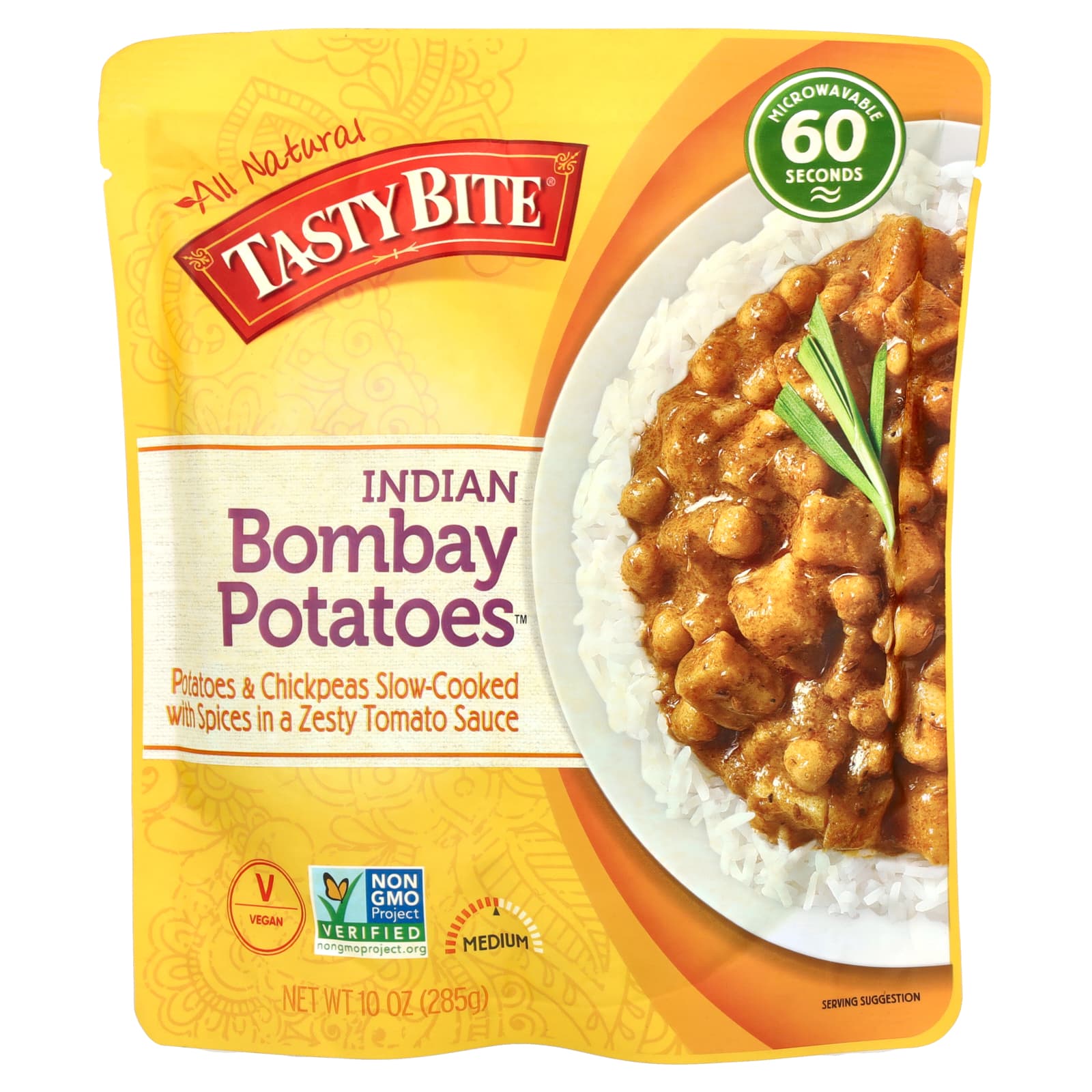 Tasty Bite Indian Bombay Potatoes средний вкус 285 г 10 унций 1590₽