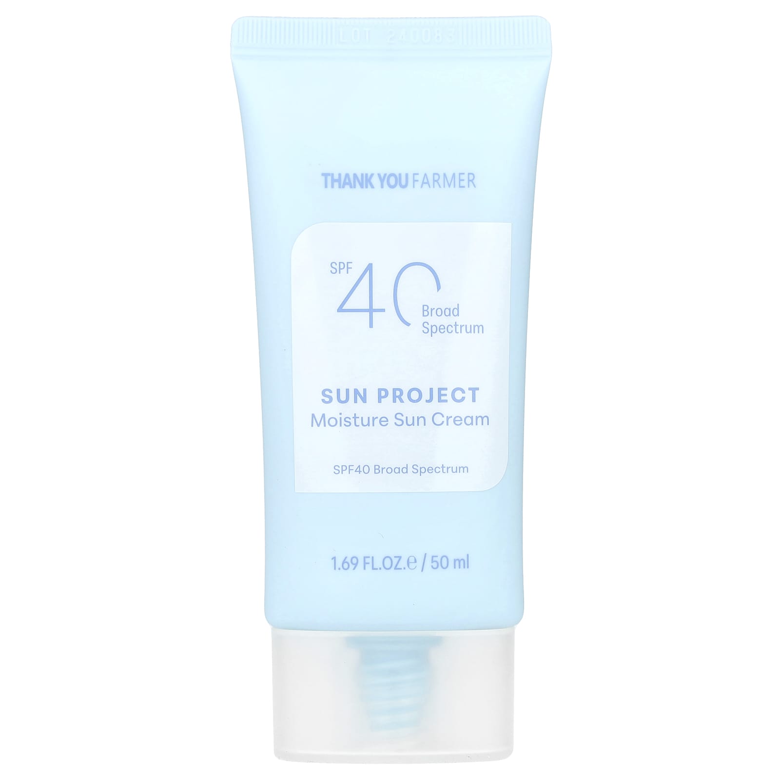 Thank You Farmer, Увлажняющий солнцезащитный крем Sun Project, SPF 40, 50 мл (1,69 жидк. Унции)