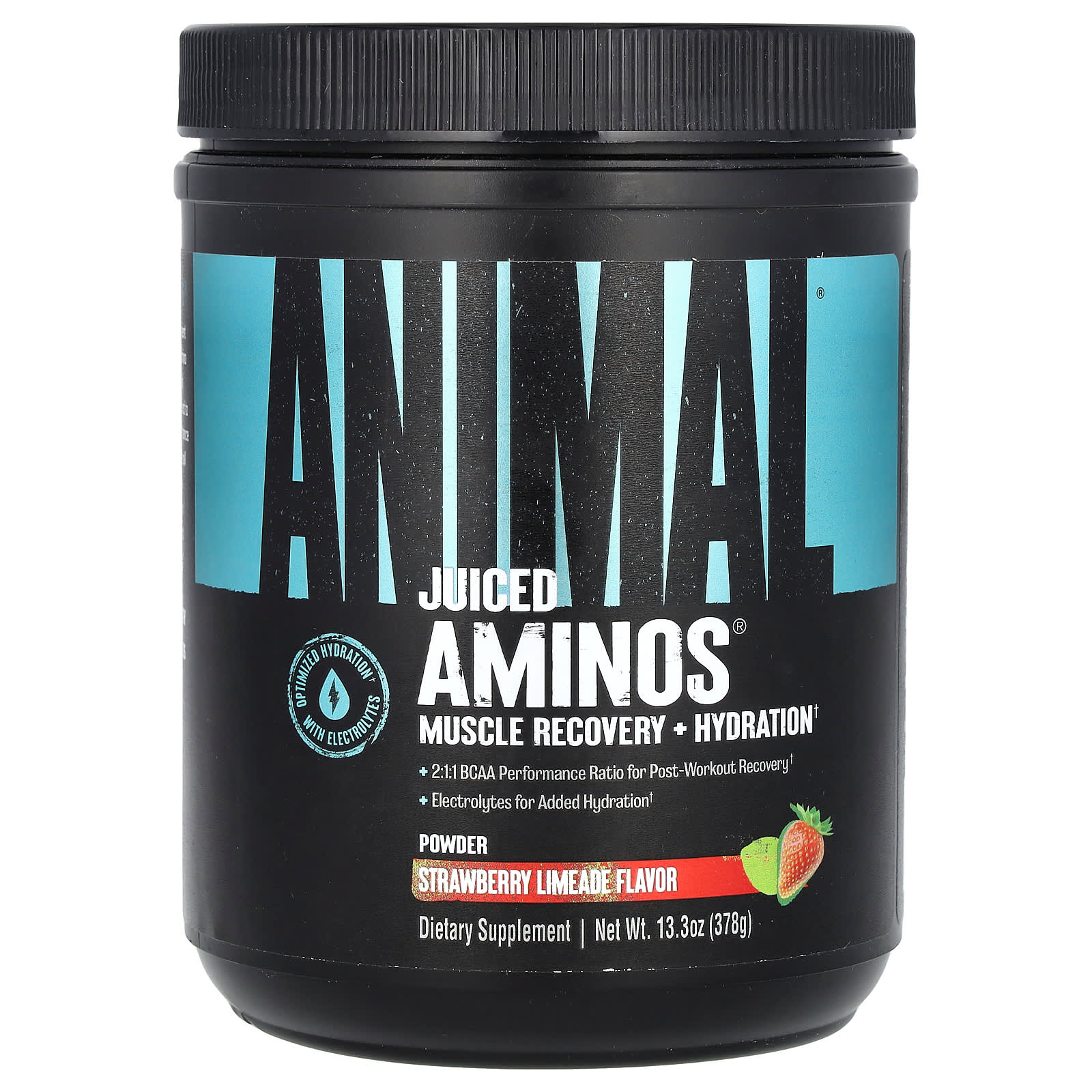 Animal Juiced Aminos формула для приема во время и после тренировки клубничный и лаймад 366 г 129 унции 6290₽