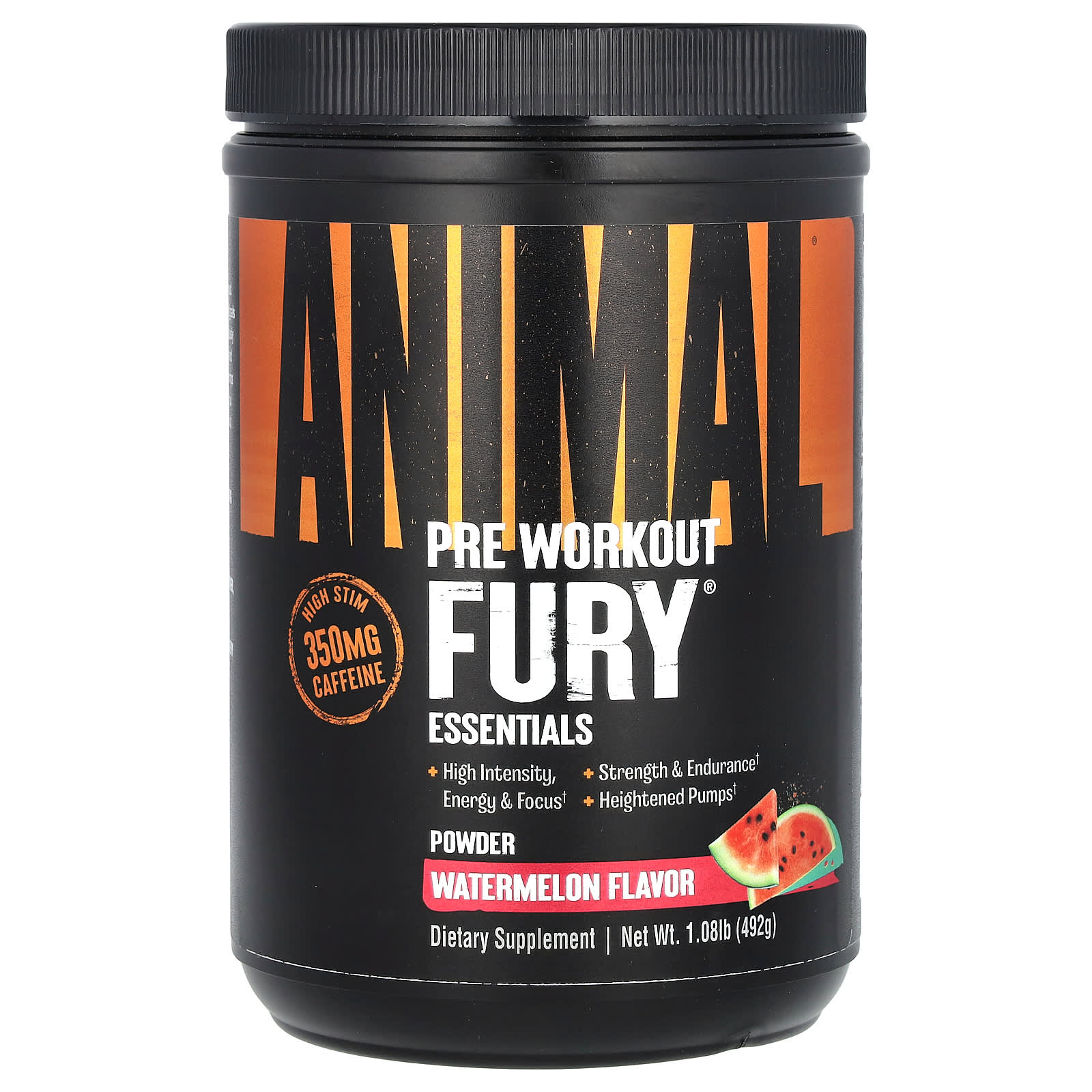 Animal, Fury®, перед тренировкой, арбуз, 492 г (1,08 фунта)