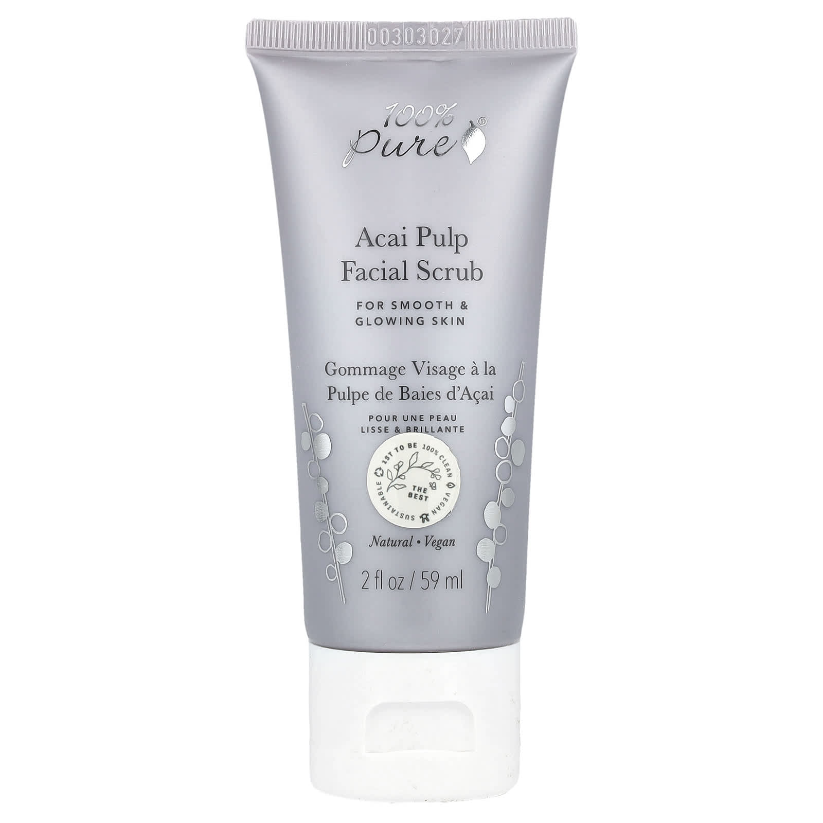 100PercentPure, Скраб для лица из мякоти асаи, 59 мл (2 жидк. Унции)