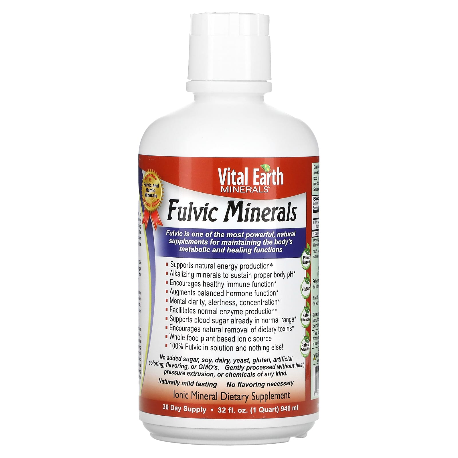 Vital Earth Minerals Fulvic Minerals 946 мл 32 жидк унции 5590₽