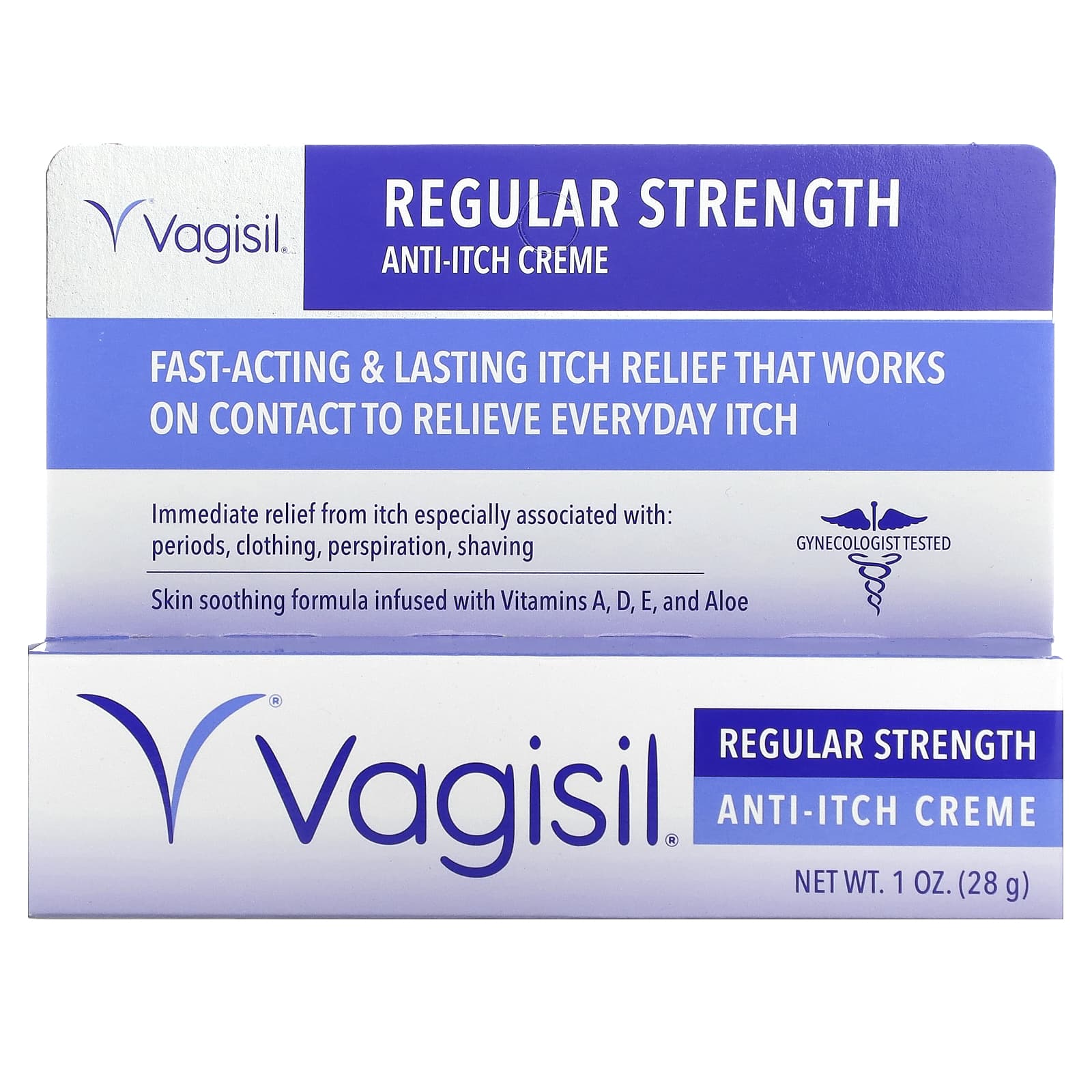 Vagisil крем против зуда обычной силы действия 28 г 1 унция 1790₽