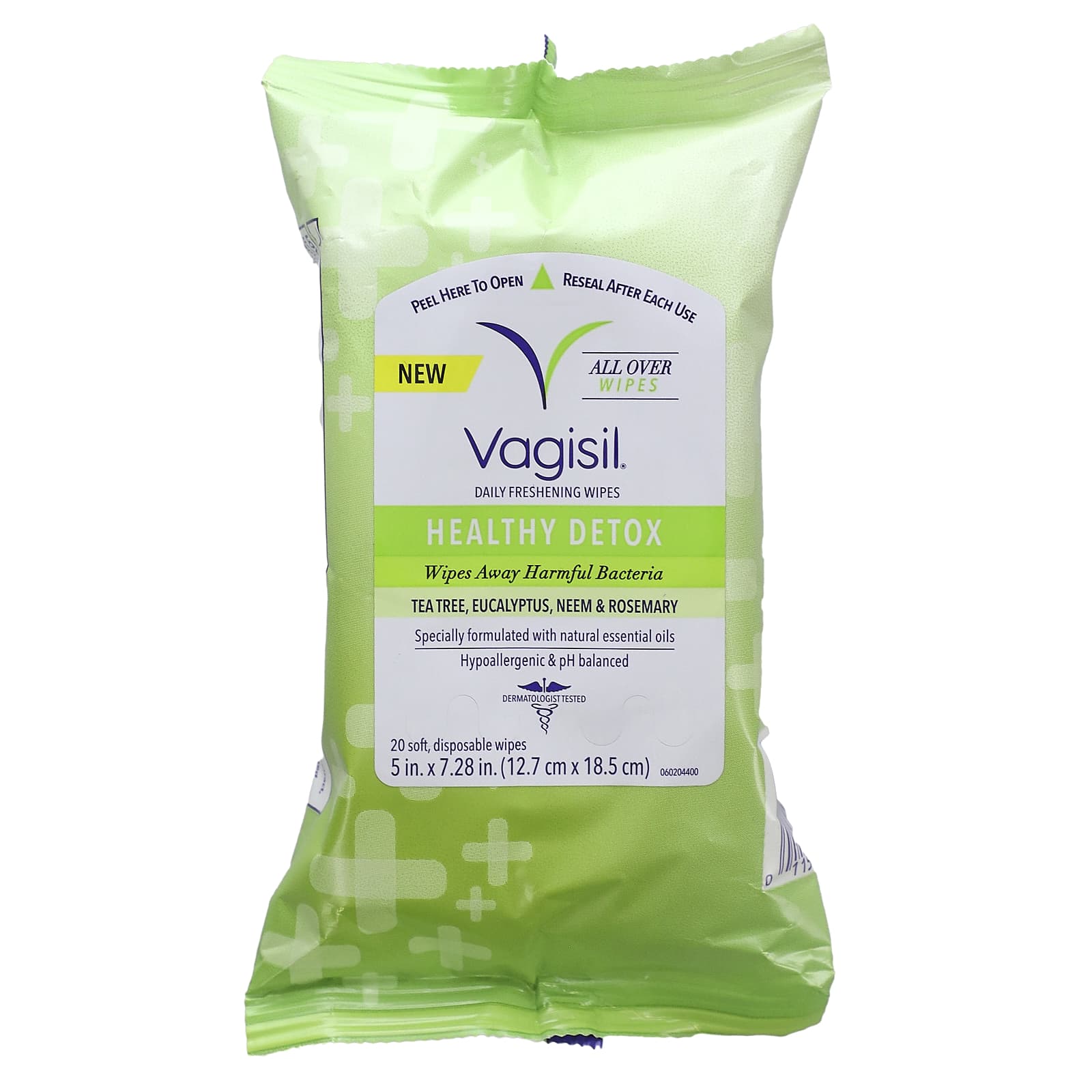 Vagisil освежающие салфетки для ежедневного использования для здоровой детоксикации 20 одноразовых салфеток 1690₽