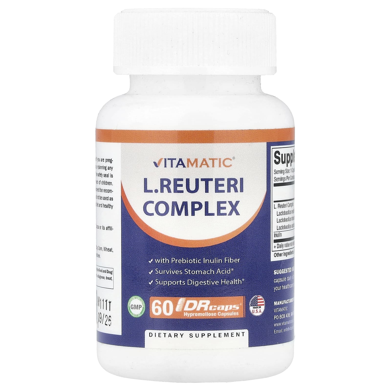 Vitamatic, Комплекс L.Reuteri, 60 капсул