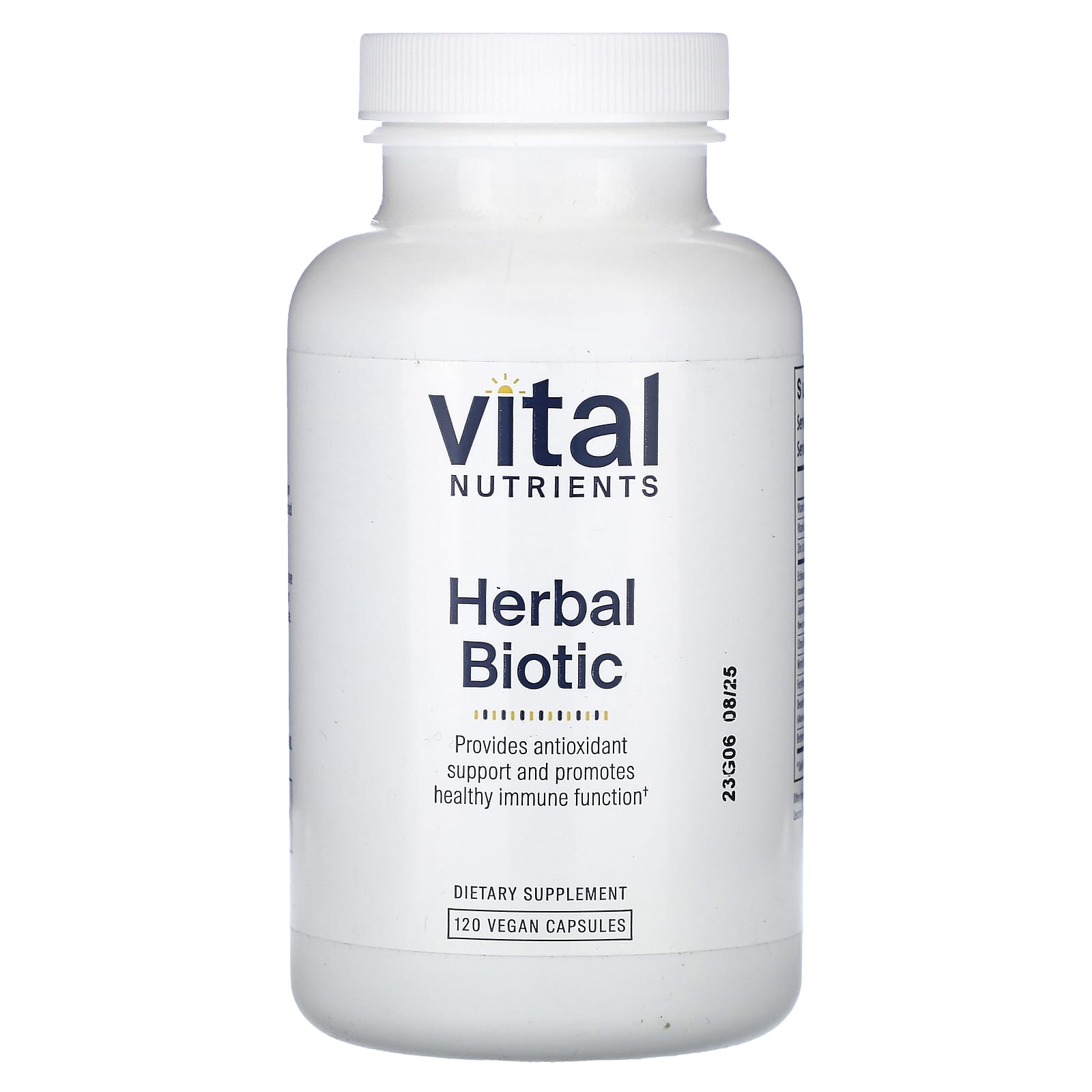 Vital Nutrients, Herbal Biotic, биотик, 120 веганских капсул