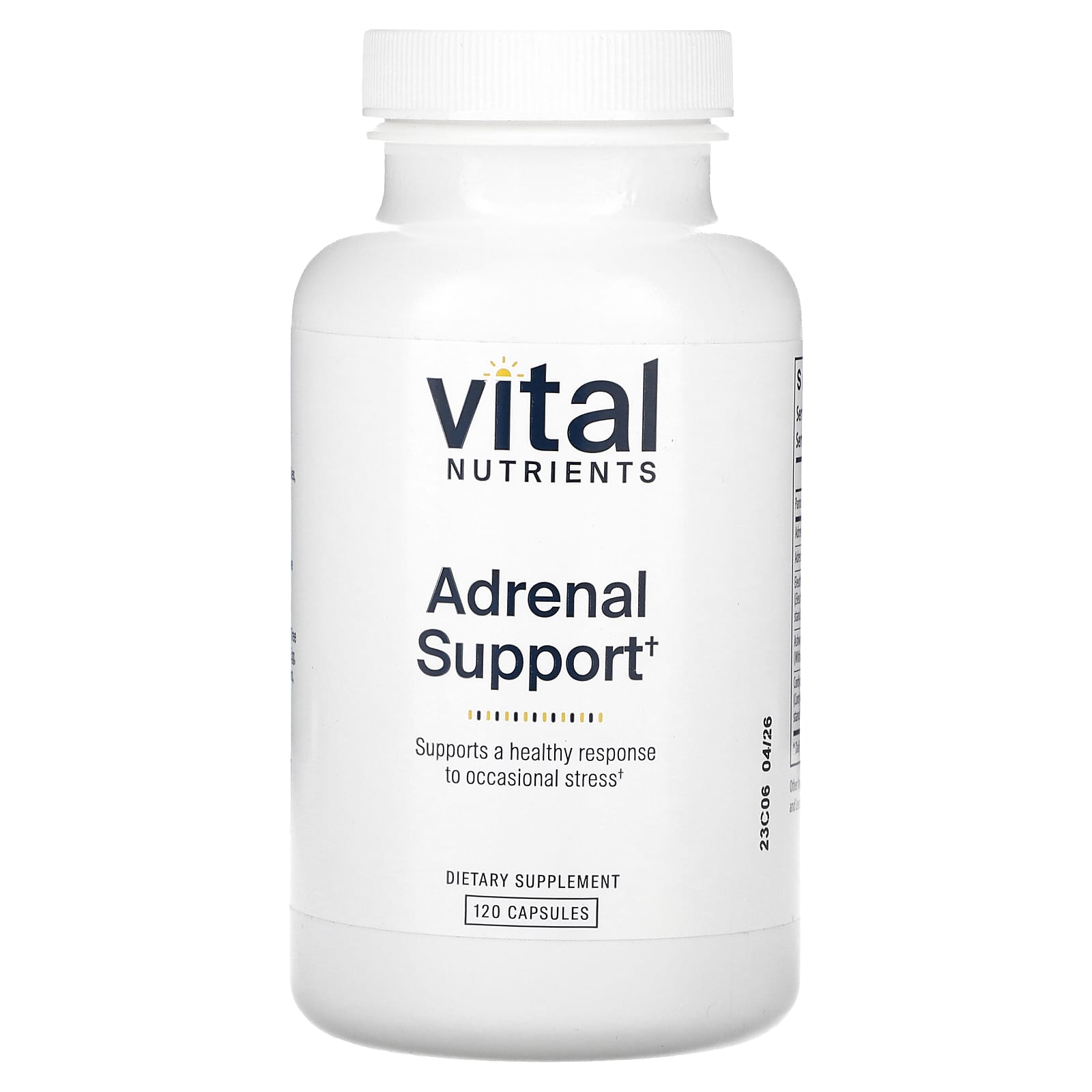 Vital Nutrients, Поддержка надпочечников, 120 капсул