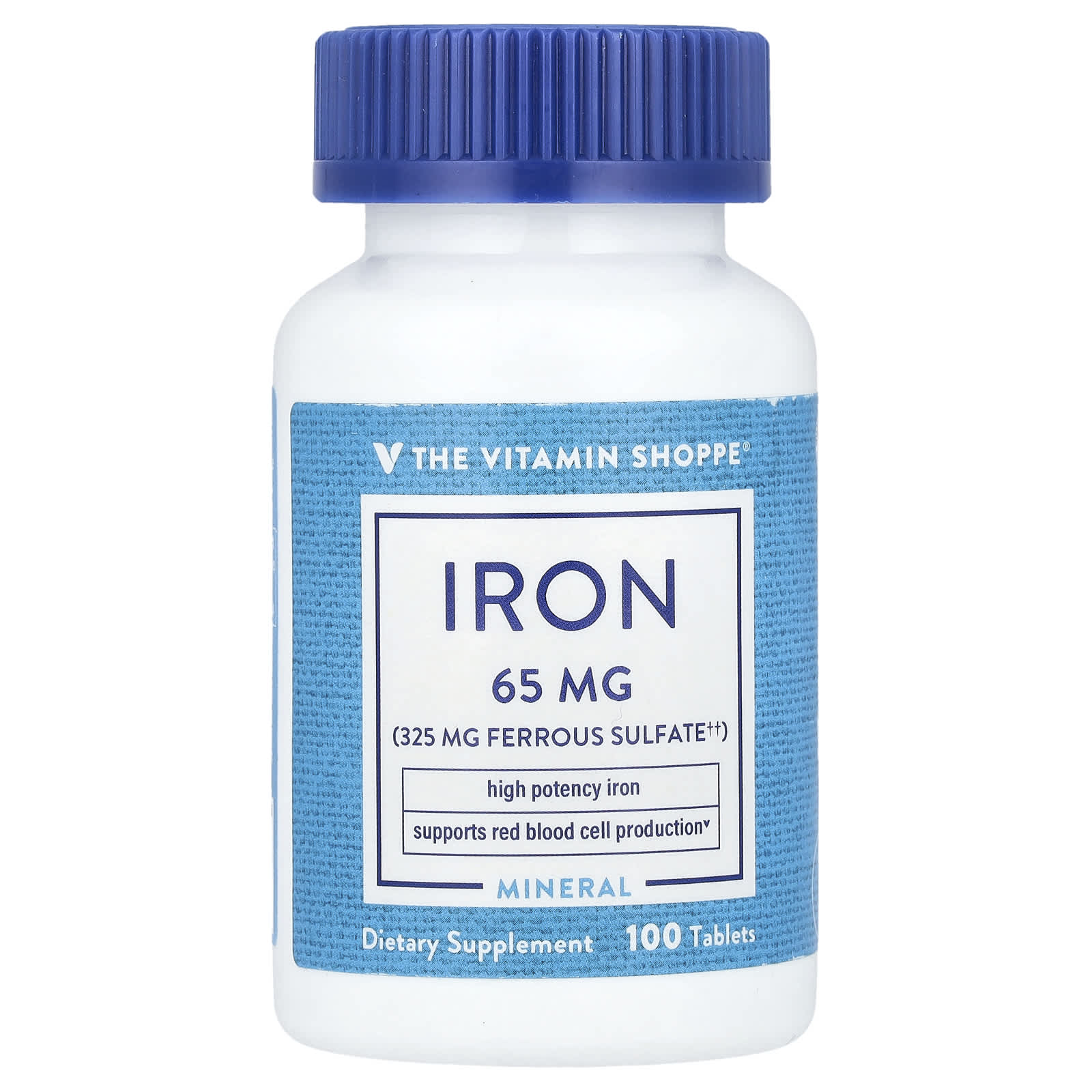 The Vitamin Shoppe железо 65 мг 100 таблеток 1890₽
