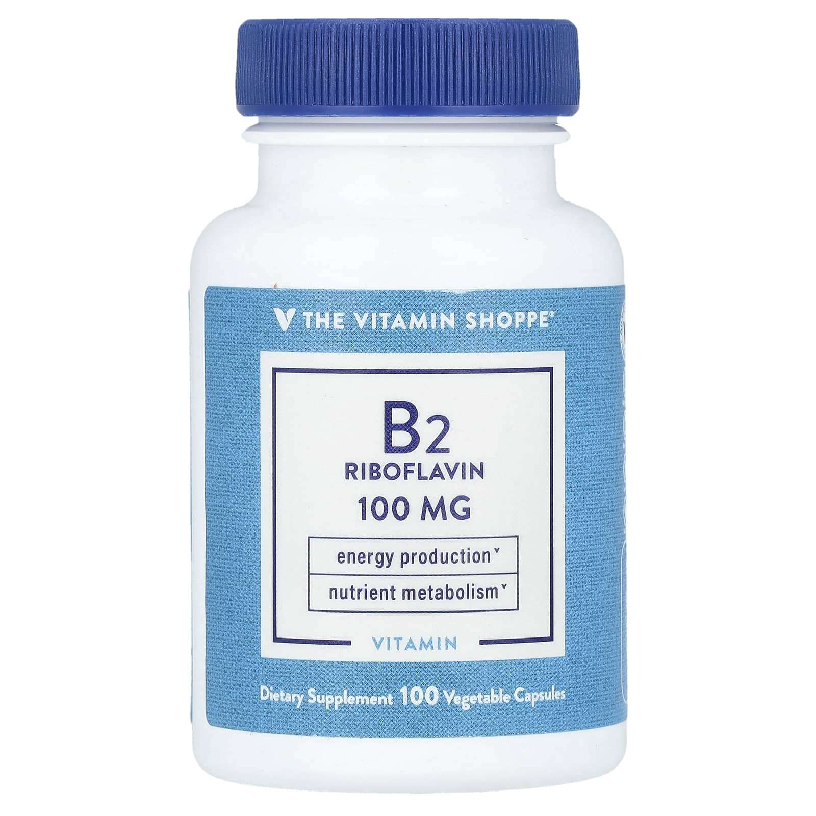 The Vitamin Shoppe Витамин B2 рибофлавин 100 мг 100 растительных капсул 2790₽