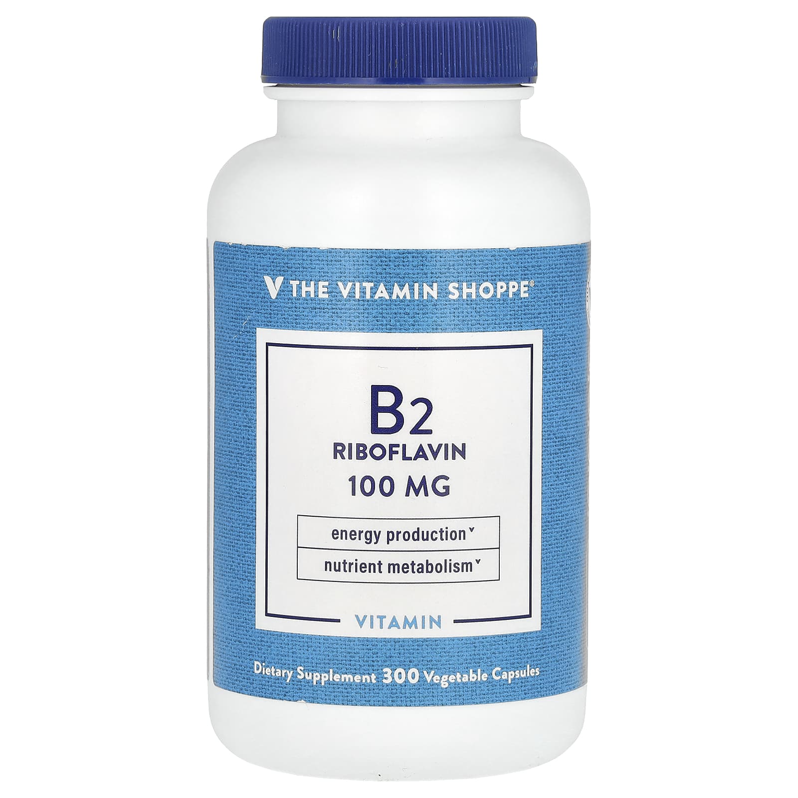 The Vitamin Shoppe Витамин B2 рибофлавин 100 мг 300 растительных капсул 4890₽