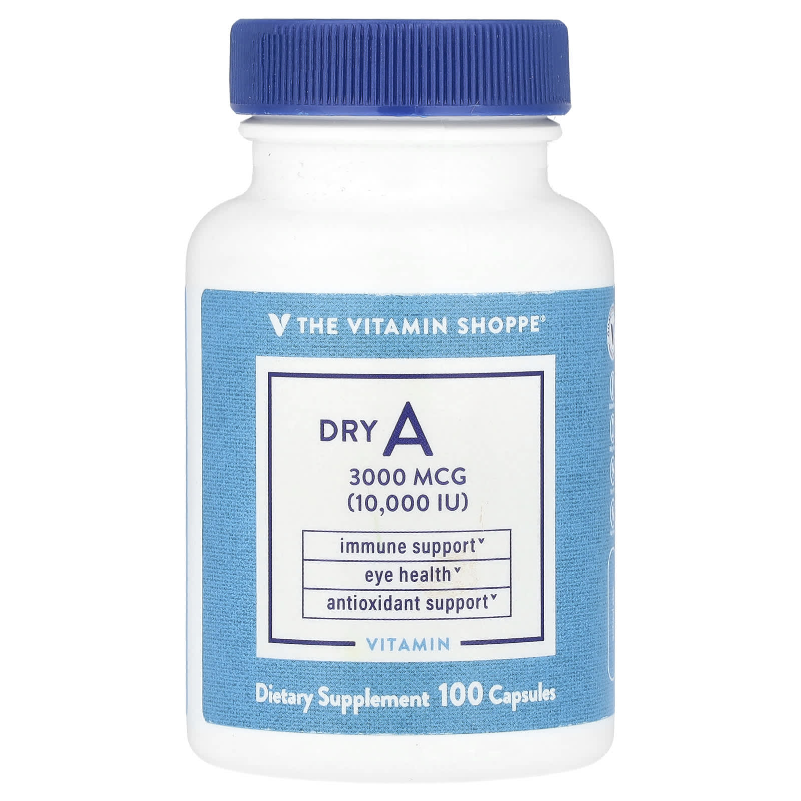 The Vitamin Shoppe Dry A 3000 мкг 10 000 МЕ 100 капсул 2090₽