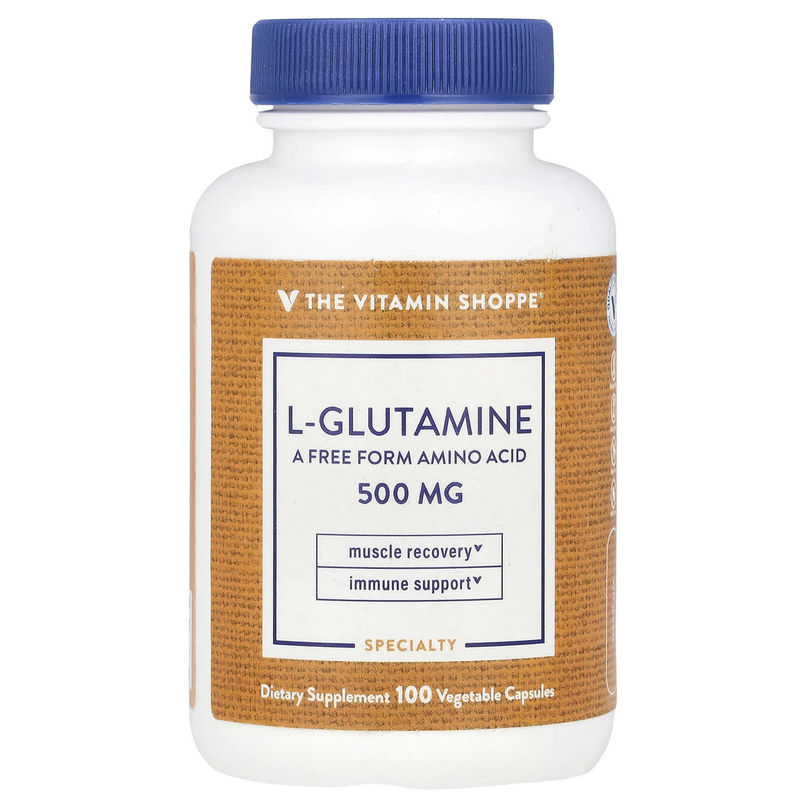 The Vitamin Shoppe L-глютамин 500 мг 100 растительных капсул 3790₽