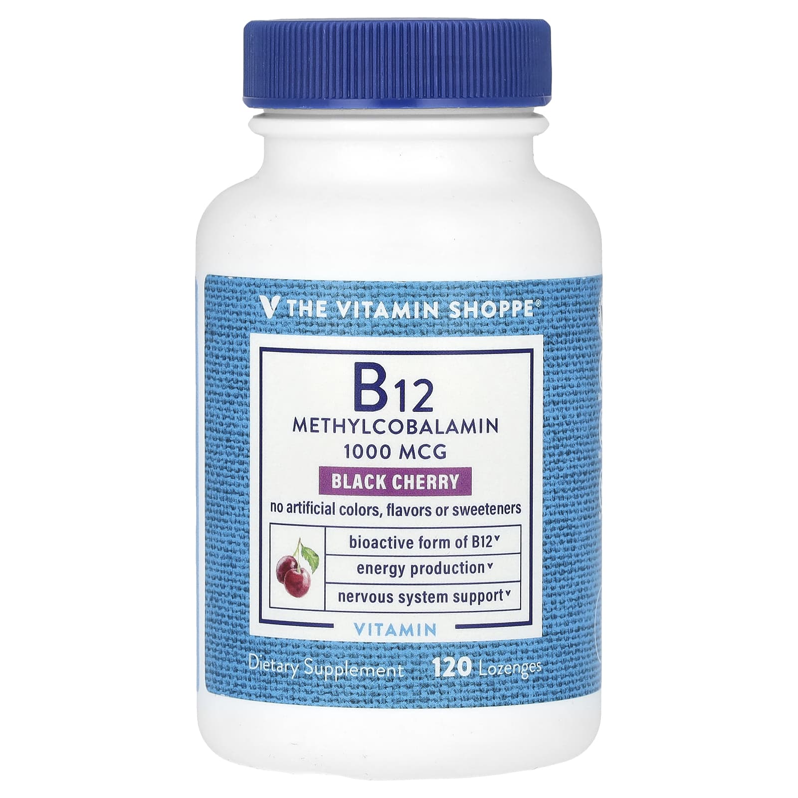 The Vitamin Shoppe B12 черная вишня 1000 мкг 120 пастилок 3690₽