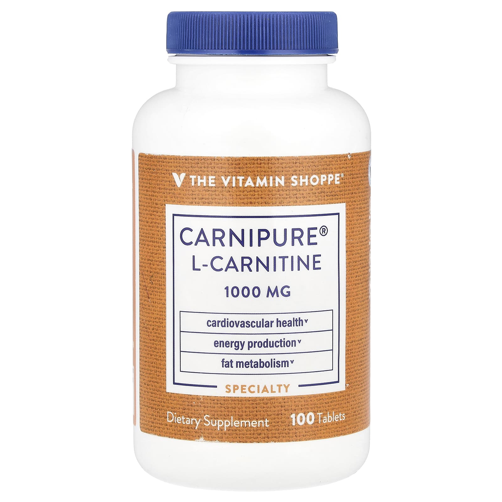 The Vitamin Shoppe L-карнитин Carnipure 1000 мг 100 таблеток 10990₽