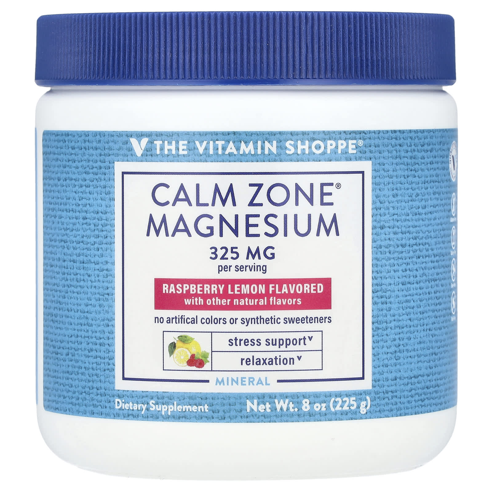 The Vitamin Shoppe Calm Zone магний малина и лимон 225 г 8 унций 3890₽