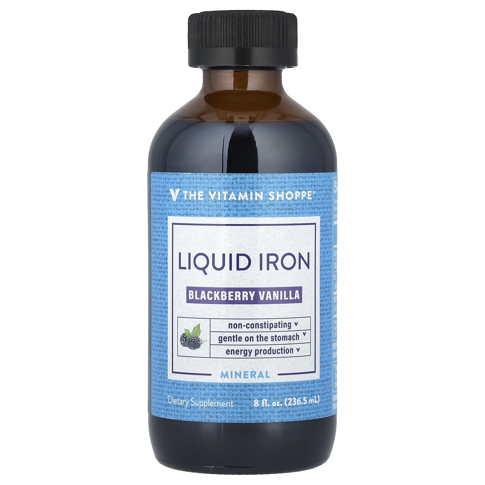 The Vitamin Shoppe Liquid Iron ежевика и ваниль 2365 мл 8 жидк Унций 3990₽