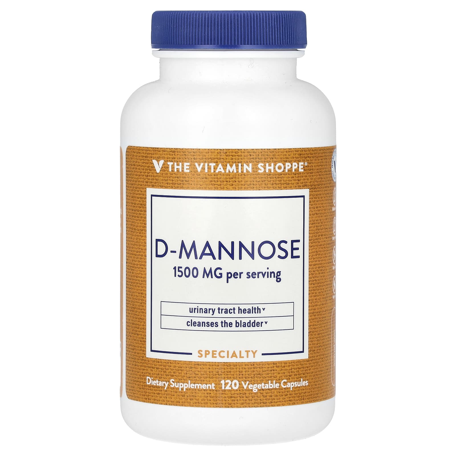 The Vitamin Shoppe D-манноза 1500 мг 120 растительных капсул 500 мг в 1 капсуле 3890₽