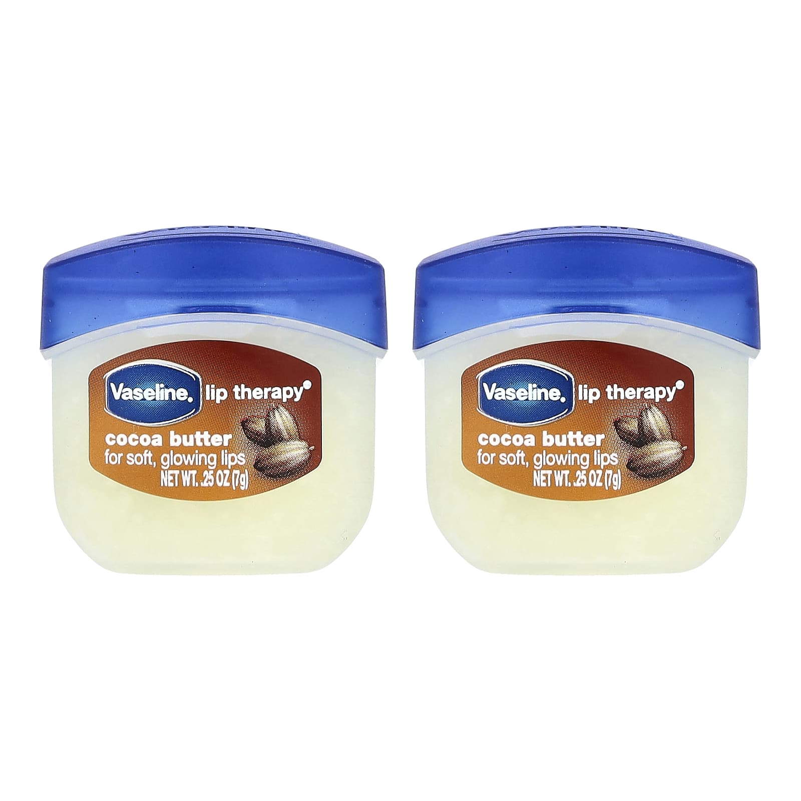 Vaseline, Lip Therapy, масло какао, 2 пакетика по 7 г (0,25 унции)