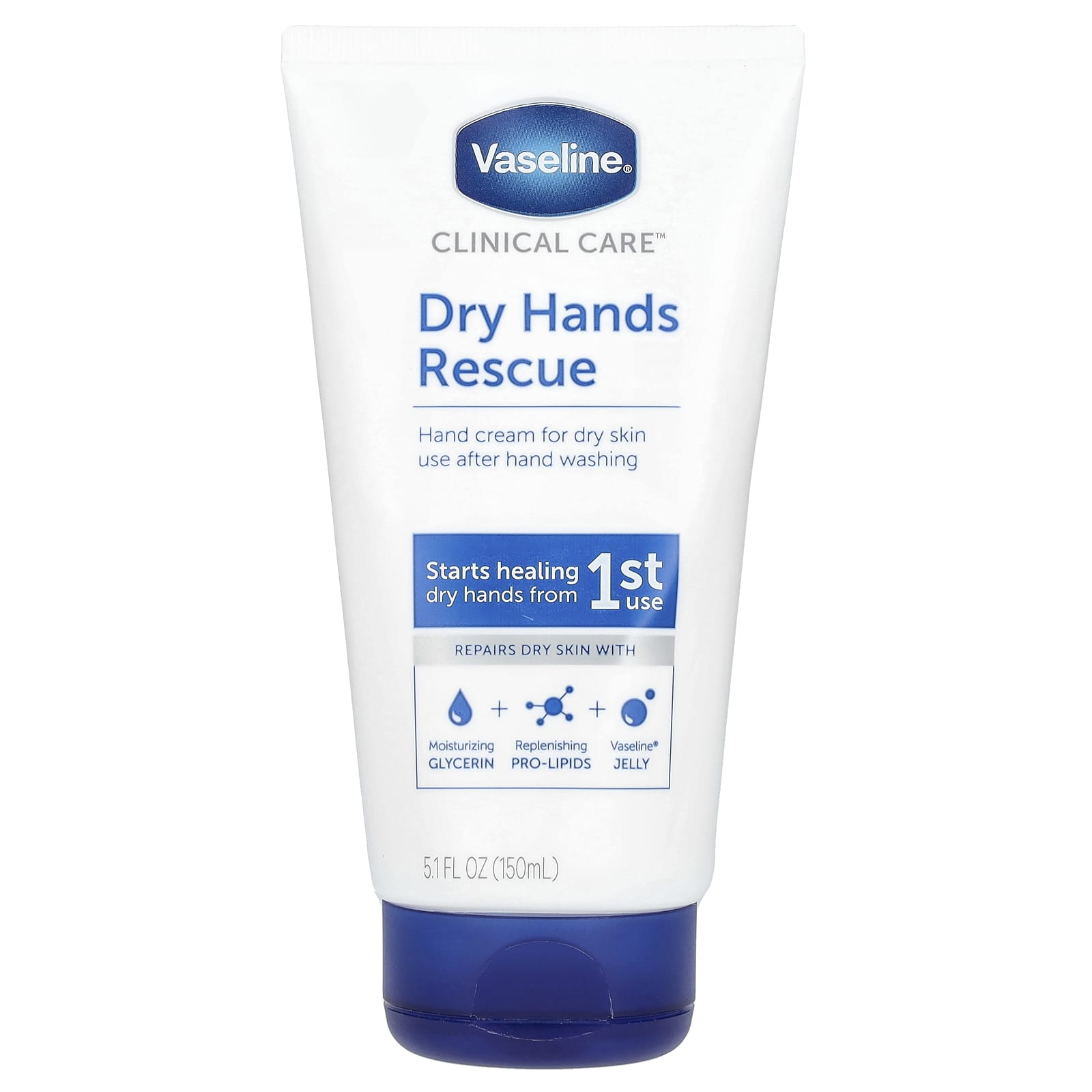 Vaseline, Clinical Care, средство для сухих рук, без отдушек, 150 мл (5,1 жидк. Унции)