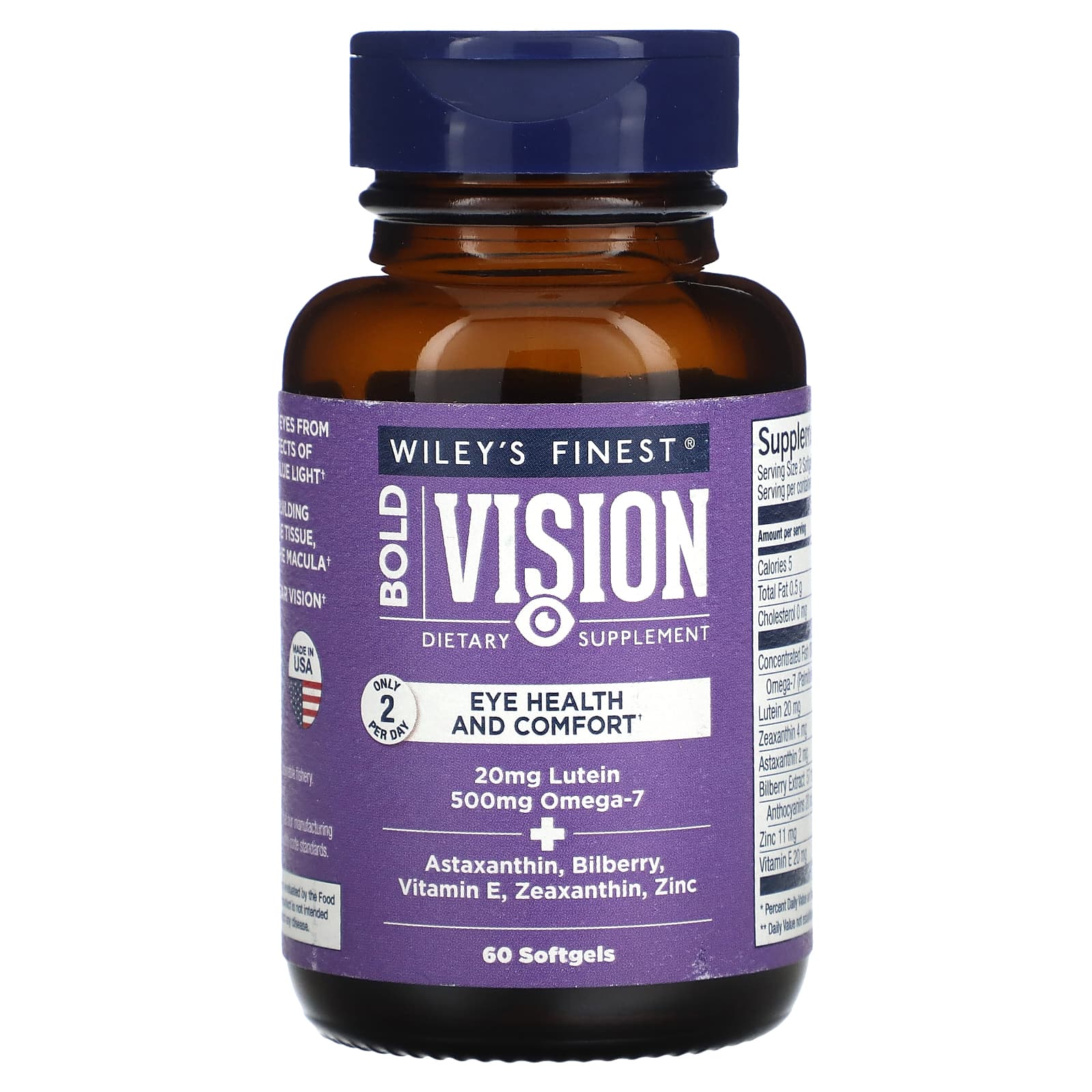 Wiley's Finest, Bold Vision, 60 мягких таблеток