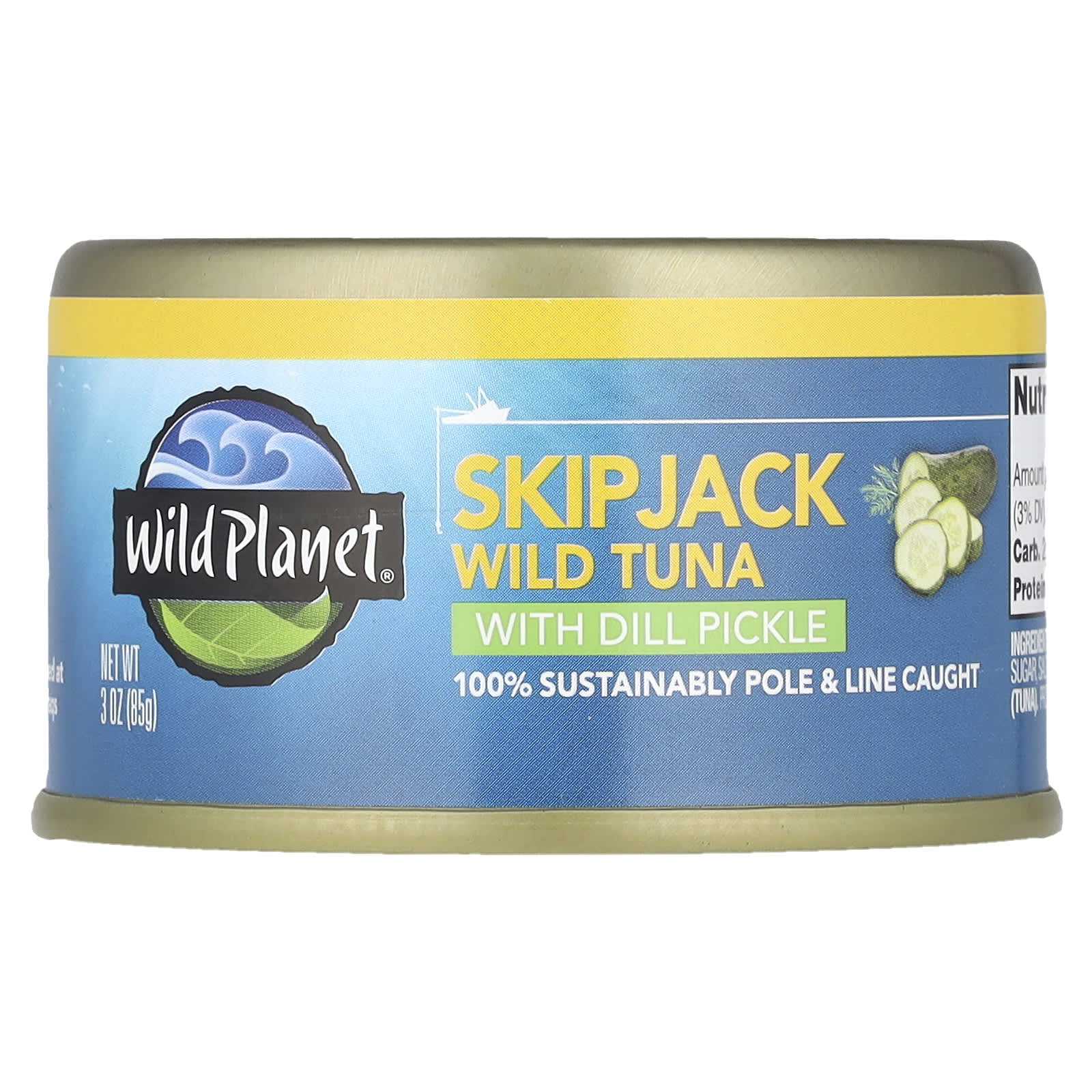 Wild Planet, SkipJack Wild Tuna with Dill Pickle, 3 oz (85 g)