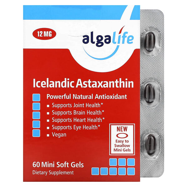 Algalife‏, Icelandic Astaxanthin, 12 mg, 60 Mini Soft Gels