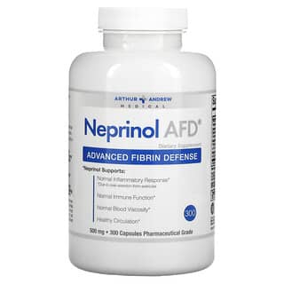 Arthur Andrew Medical, Neprinol AFD, Advanced Fibrin Defense, verbesserte Fibrinabwehr, 500 mg, 300 Kapseln