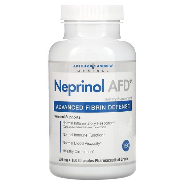 Arthur Andrew Medical, ネプリノールAFD、アドバンスドフィブリンディフェンス、500mg、150粒