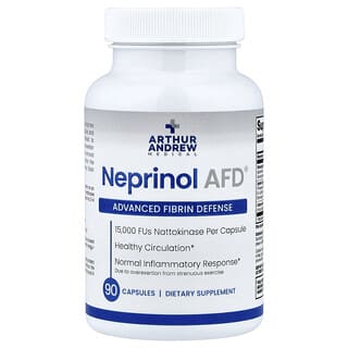 Arthur Andrew Medical, Neprinol AFD, Defesa Fibrina Avançada, 500 mg, 90 Cápsulas