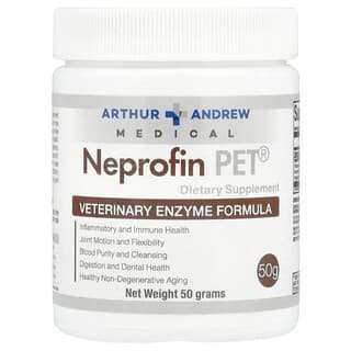 Arthur Andrew Medical, Neprofina para Animais de Estimação, Fórmula Enzimática para Veterinários, 50 g
