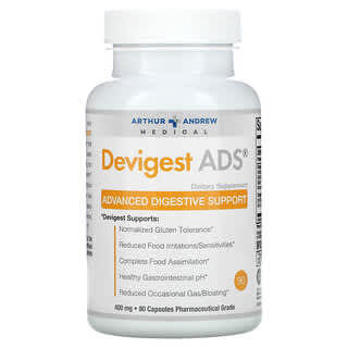 Arthur Andrew Medical, Devigest ADS, Soutien digestif avancé, 400 mg, 90 capsules